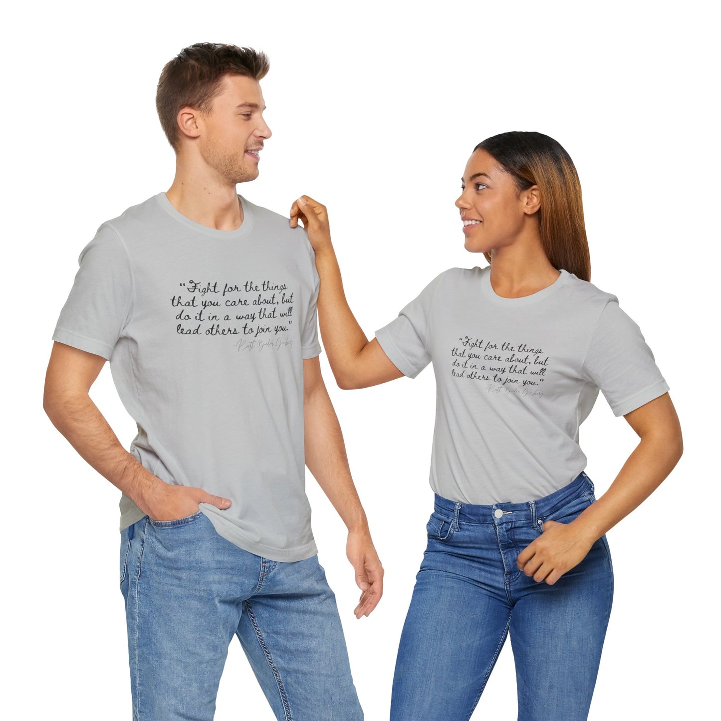 Inspirational Unisex Short Sleeve Tee – "Fight for the Things You Care About"