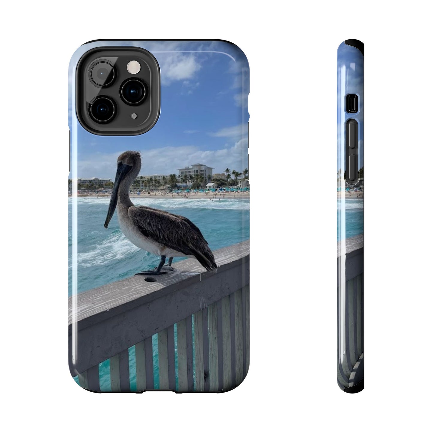 Coastal Pelican Tough Phone Cases - Durable Protection with Ocean Vibe