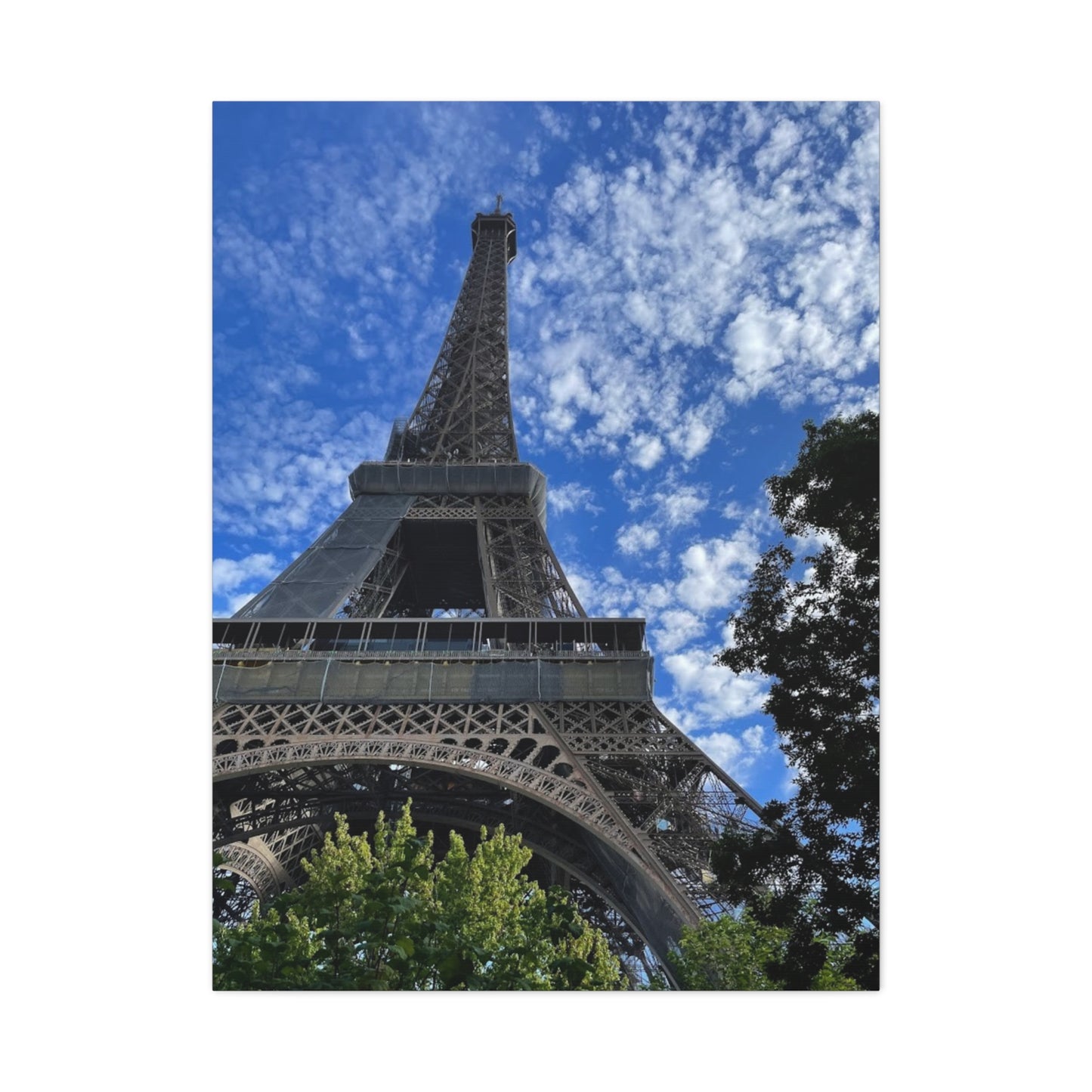 Eiffel Tower Canvas Wall Art – Stretched Matte Print for Paris Lovers