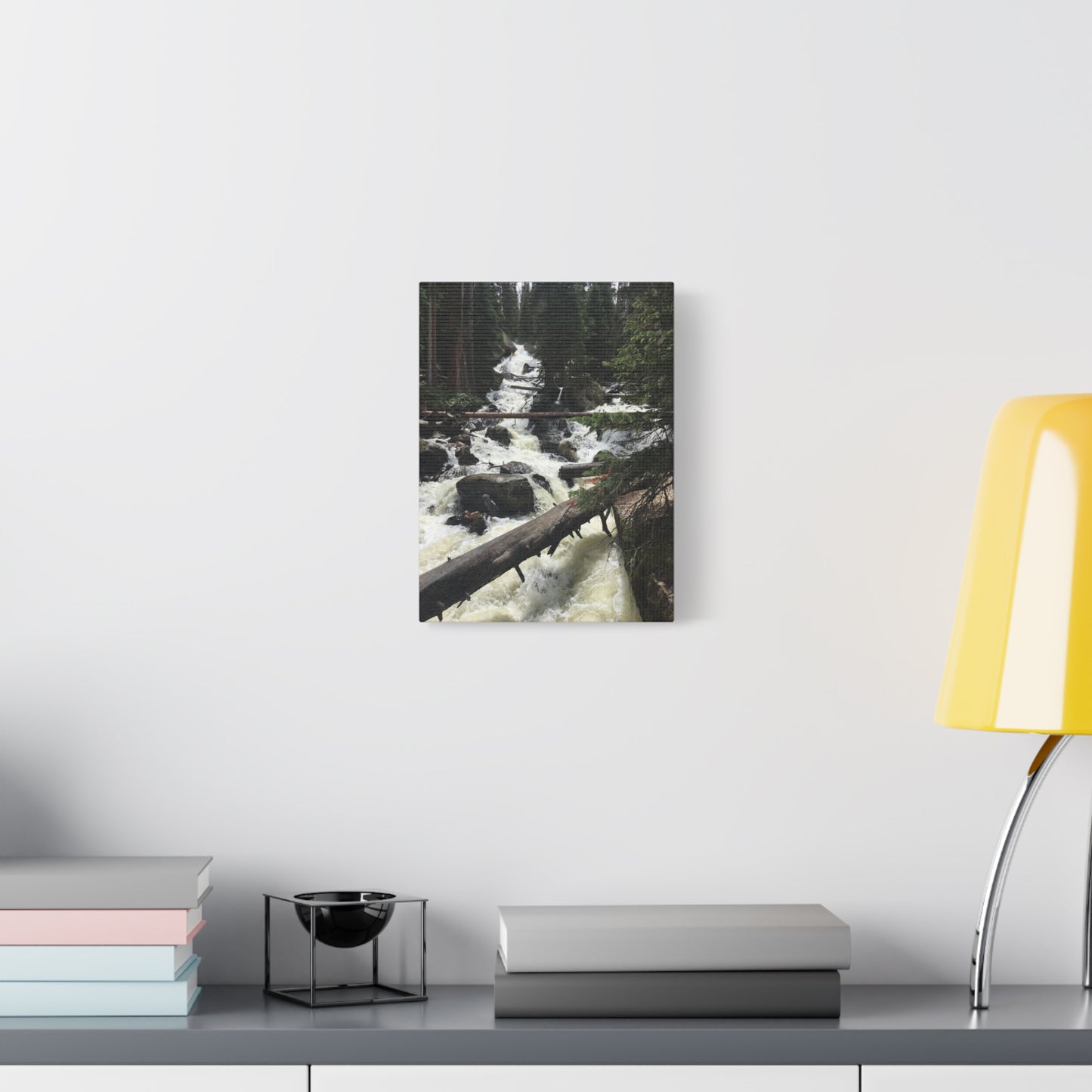 Nature Waterfall Canvas Art - Stretched Matte Wall Decor