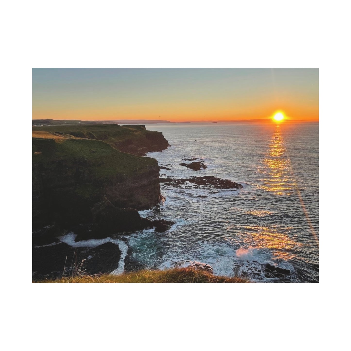 Ocean Sunset Canvas Wall Art - Scenic Coastal Horizon