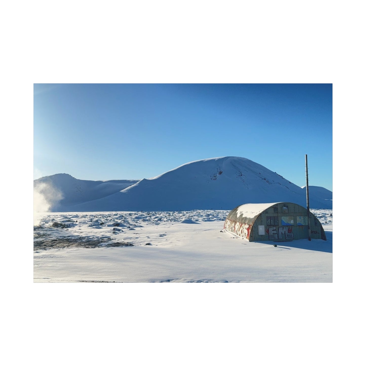 Snow-Covered Landscape Canvas Art - Stretched Matte Print