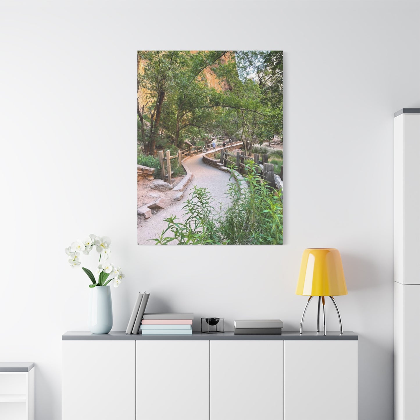 Nature Path Matte Canvas Wall Art - Scenic Landscape Decor