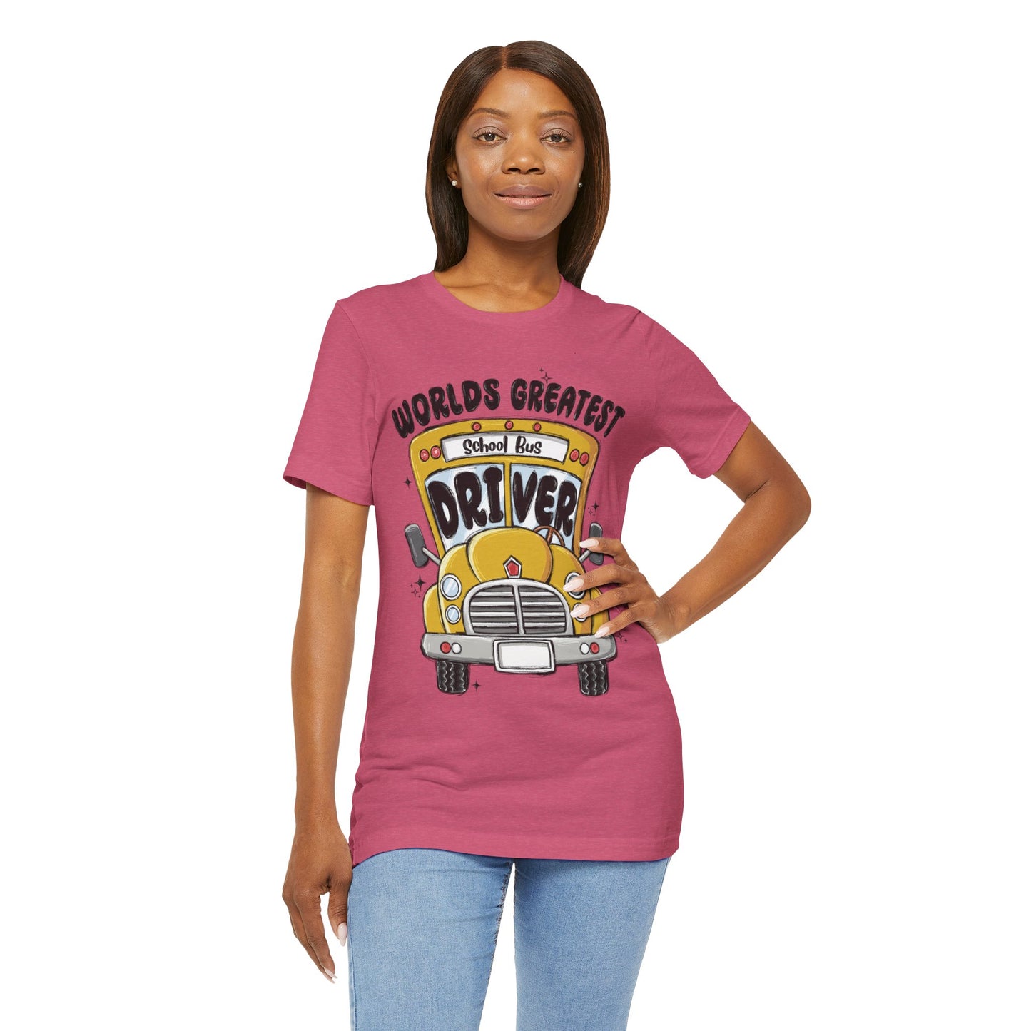 World's Greatest School Bus Driver Tee - Unisex Jersey Short Sleeve