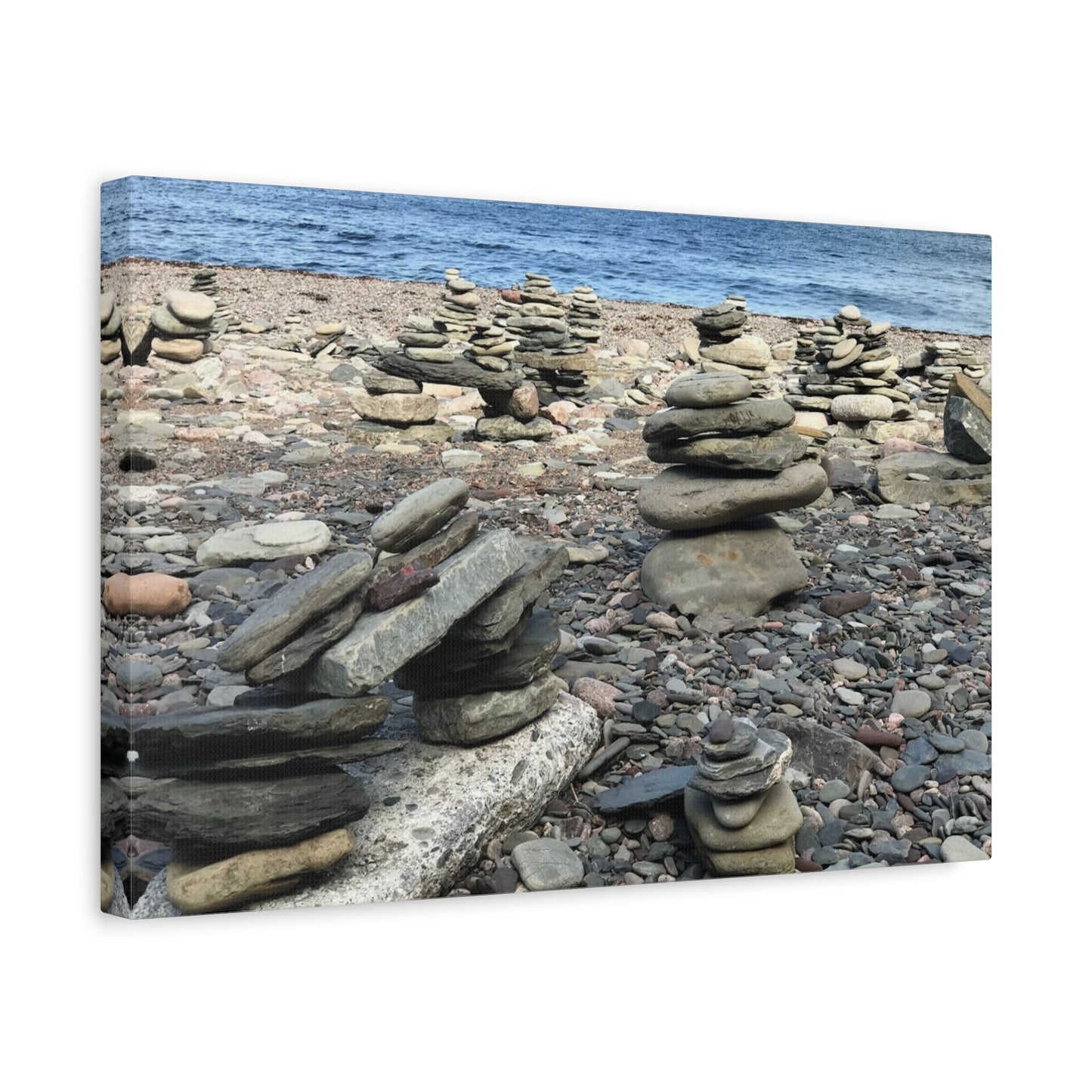 Tranquil Stone Stack Canvas Wall Art, Inspirational Home Decor, Serenity Gift, Nature Photography, Relaxing Living Room Art