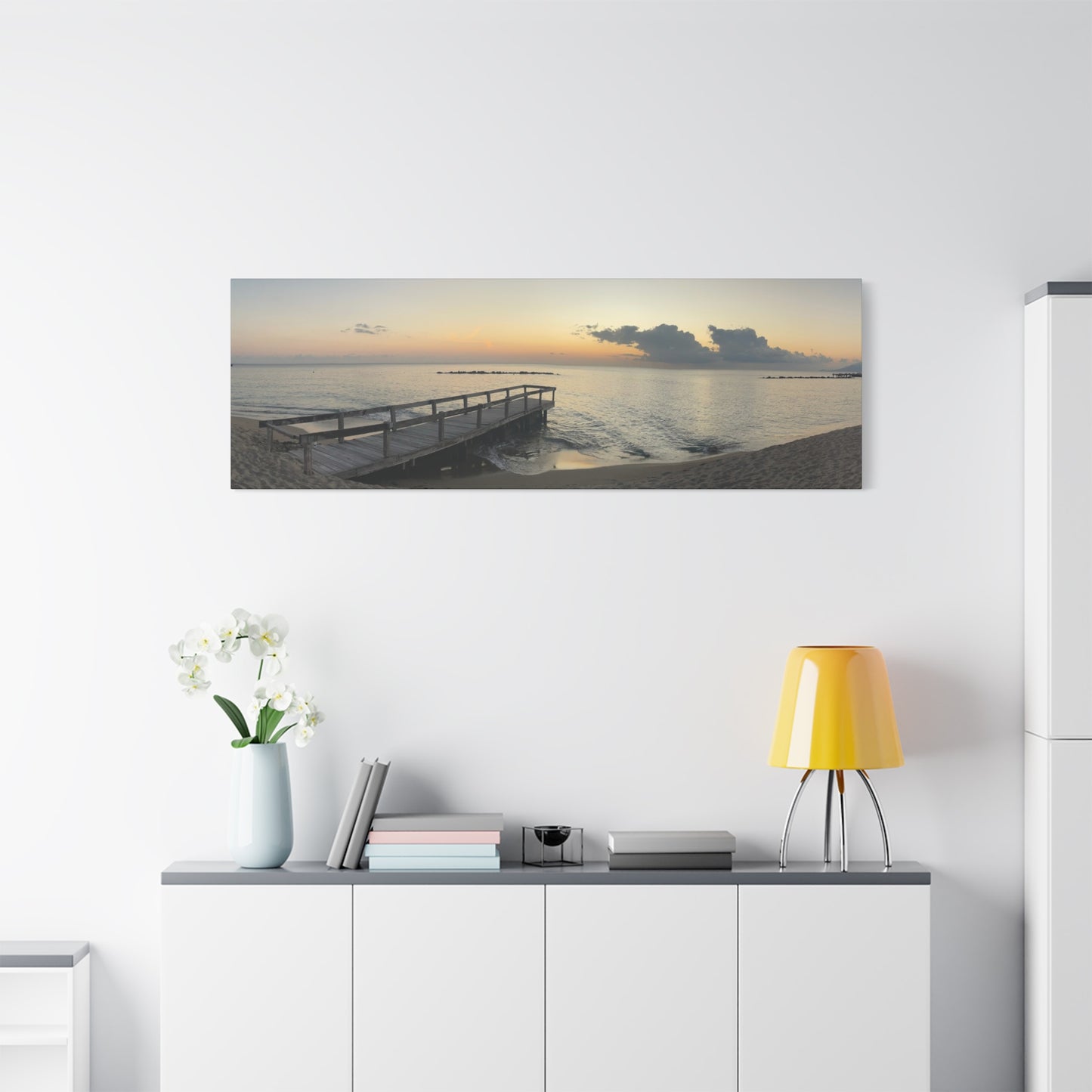 Serene Beach Sunset Canvas Wall Art