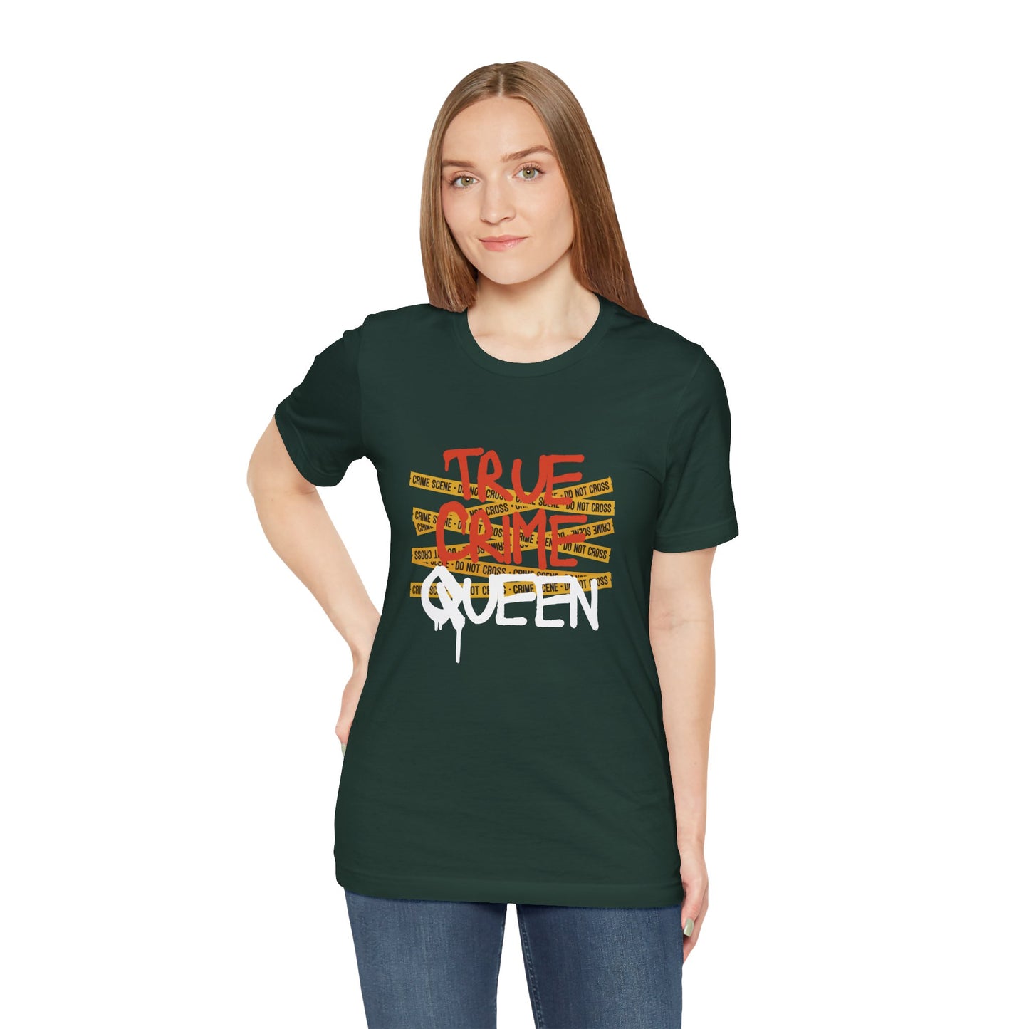 True Crime Queen Unisex Jersey Tee - Perfect for Crime Lovers and True Crime Events