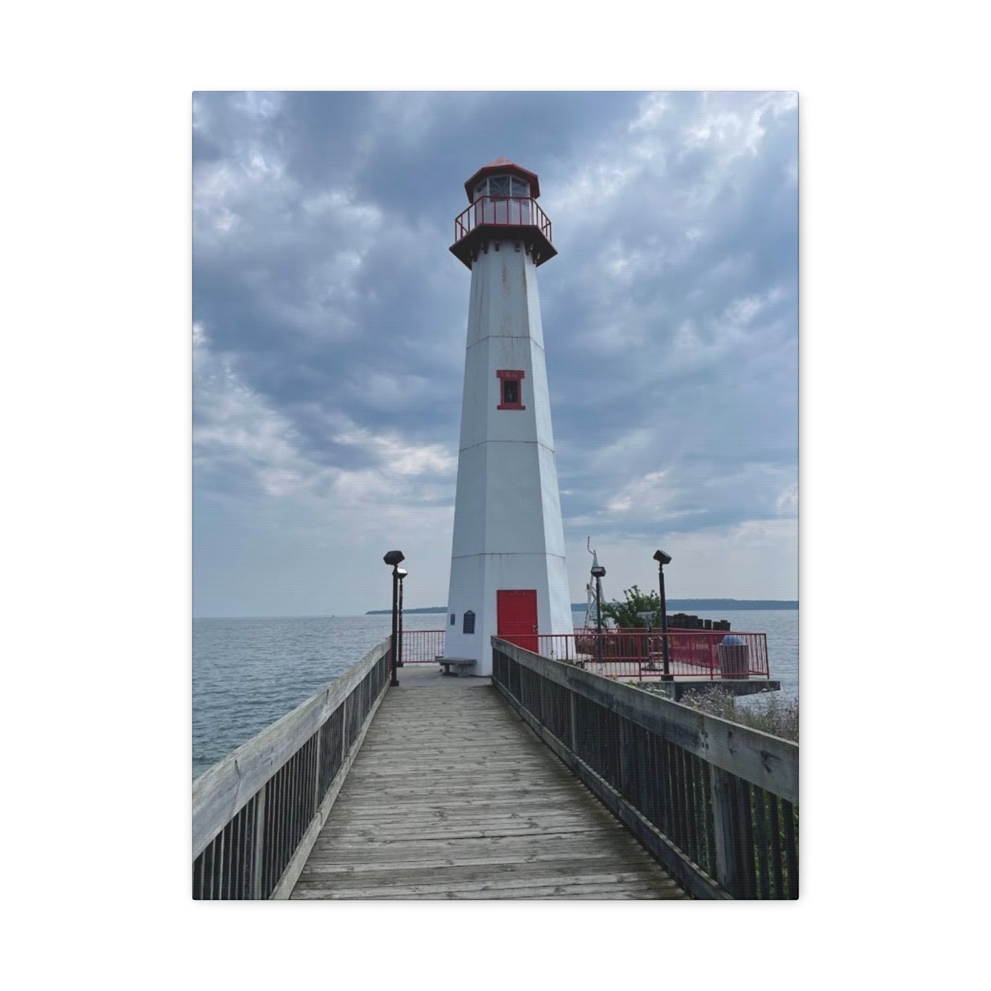 Coastal Lighthouse Canvas Art Print - 12x16 Stretched Wall Decor