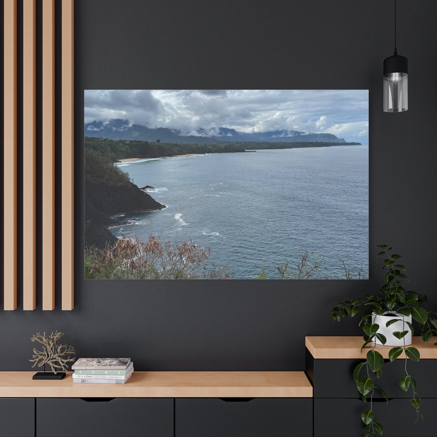 Coastal Landscape Canvas Wall Art - Tranquil Ocean View