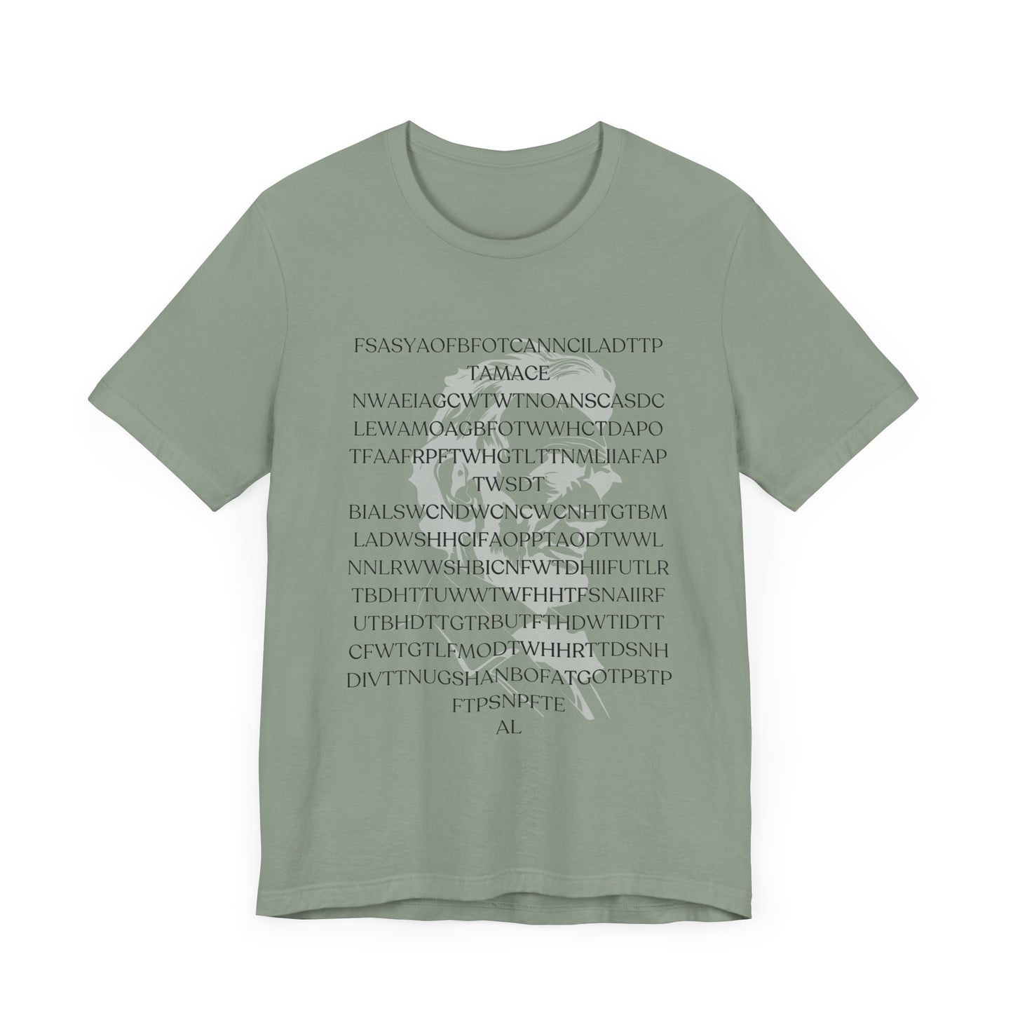 Lincoln's Gettysburg Address Unisex Jersey Short Sleeve Tee with Text Design