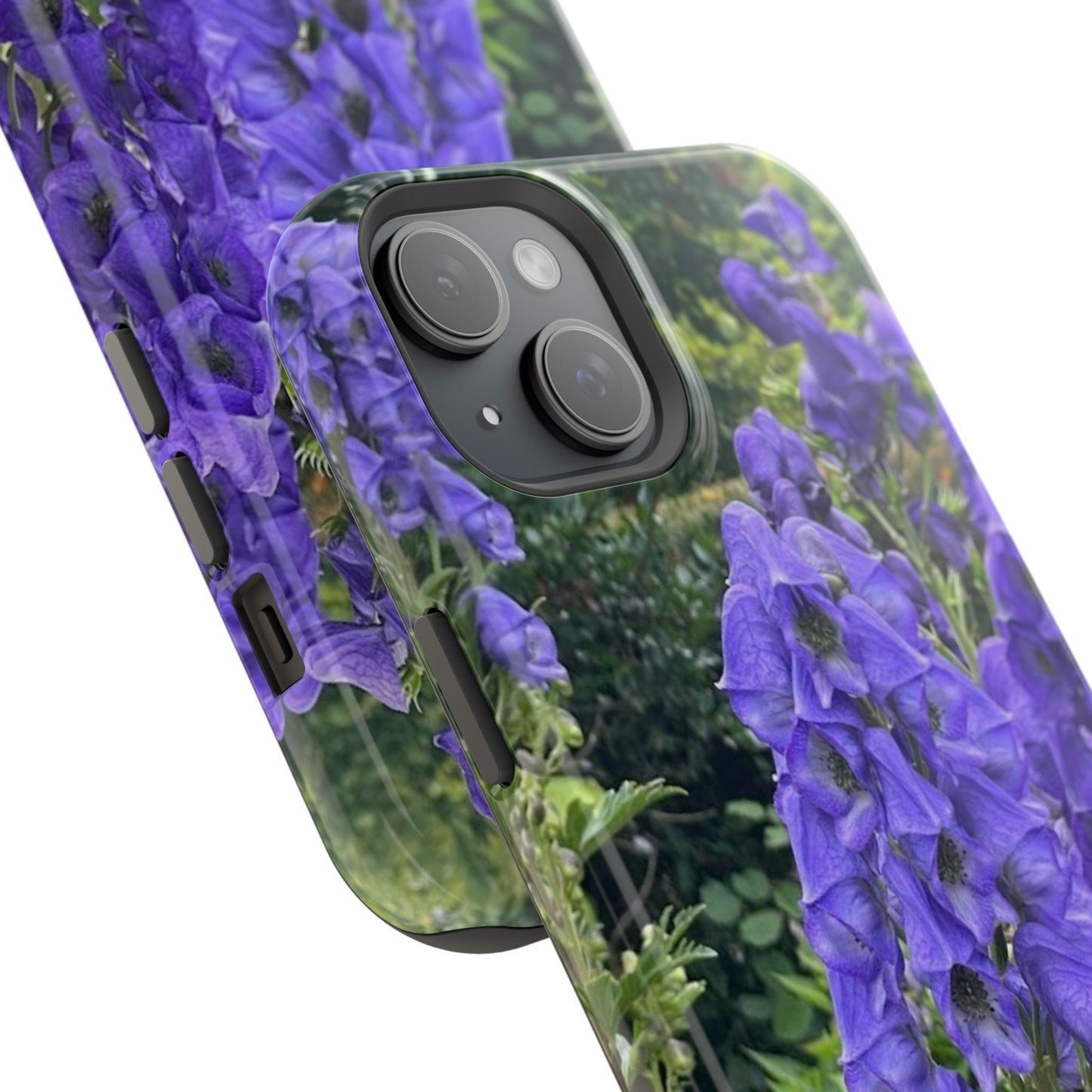 Floral Magnetic Tough Case - Vibrant Purple Flower Design for Resilience and Style