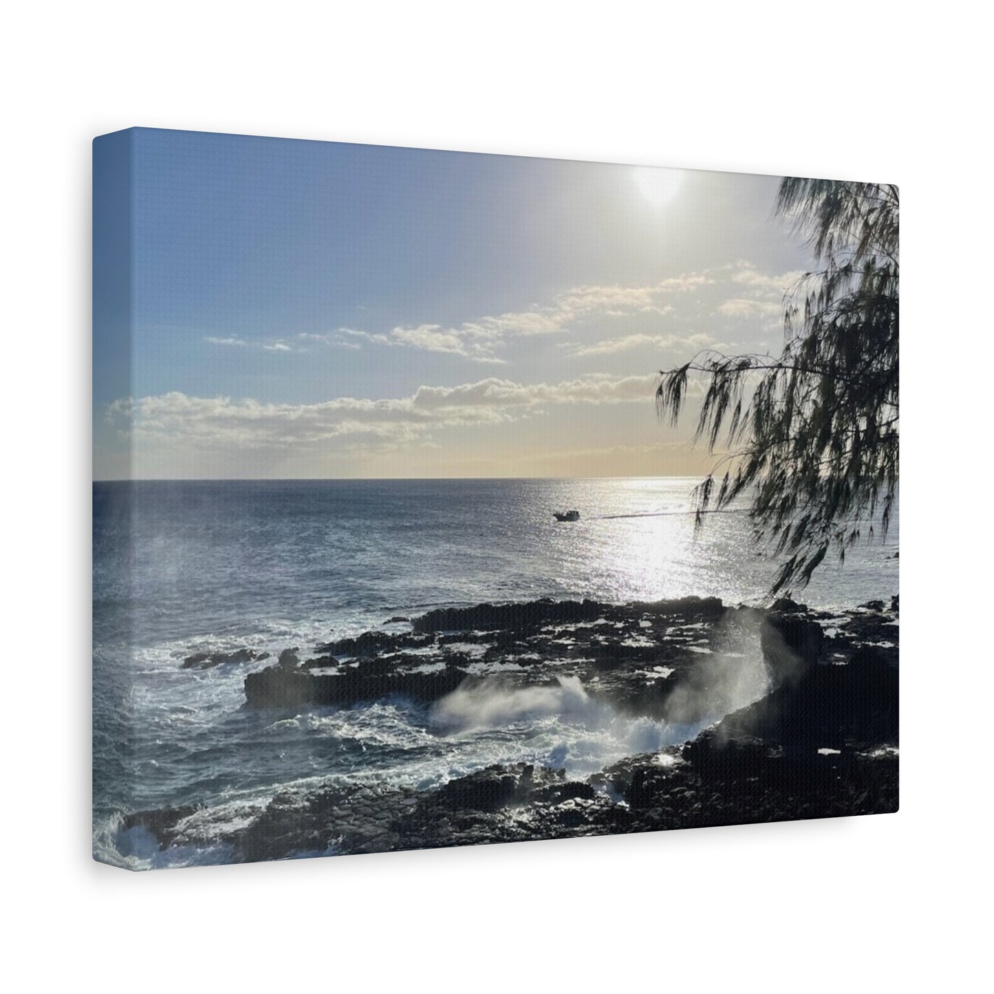 Coastal Serenity Canvas Wall Art - 12x16 Stretched Print