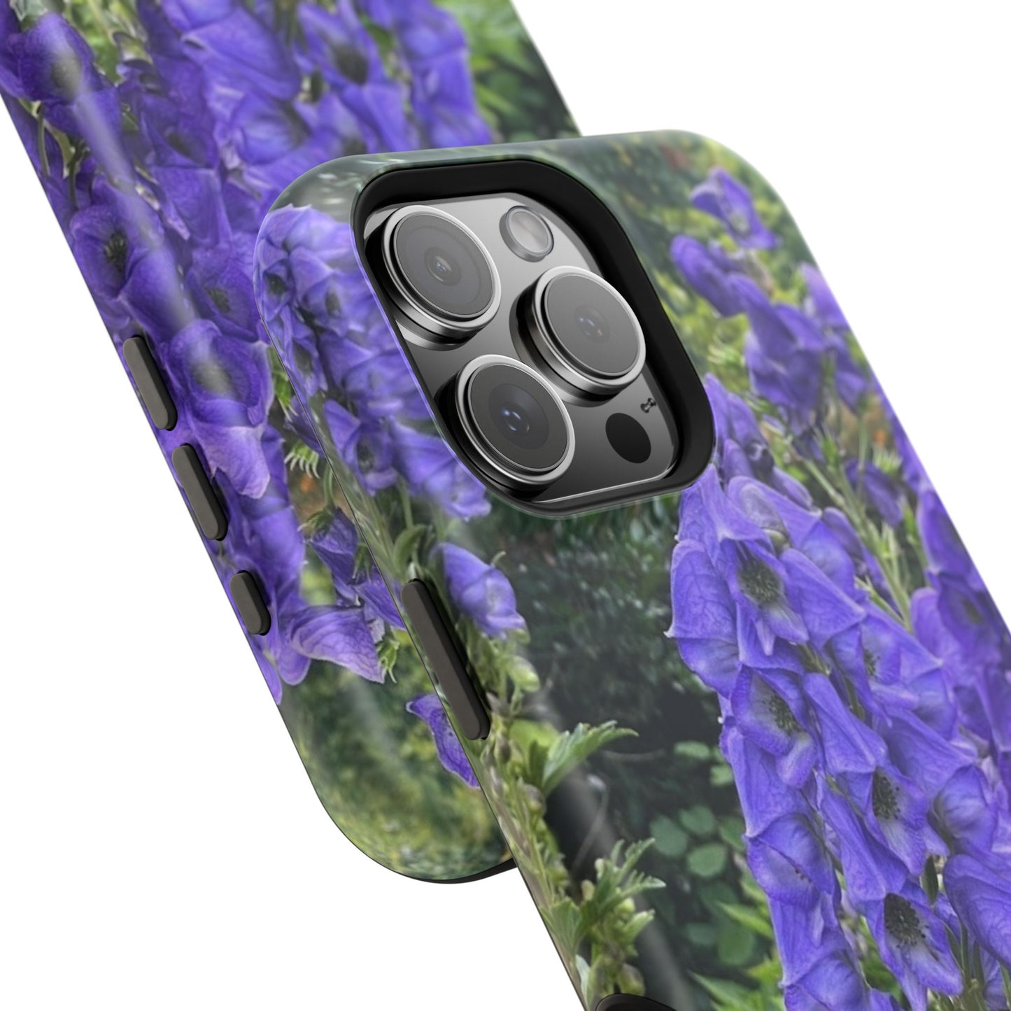 Floral Magnetic Tough Case - Vibrant Purple Flower Design for Resilience and Style