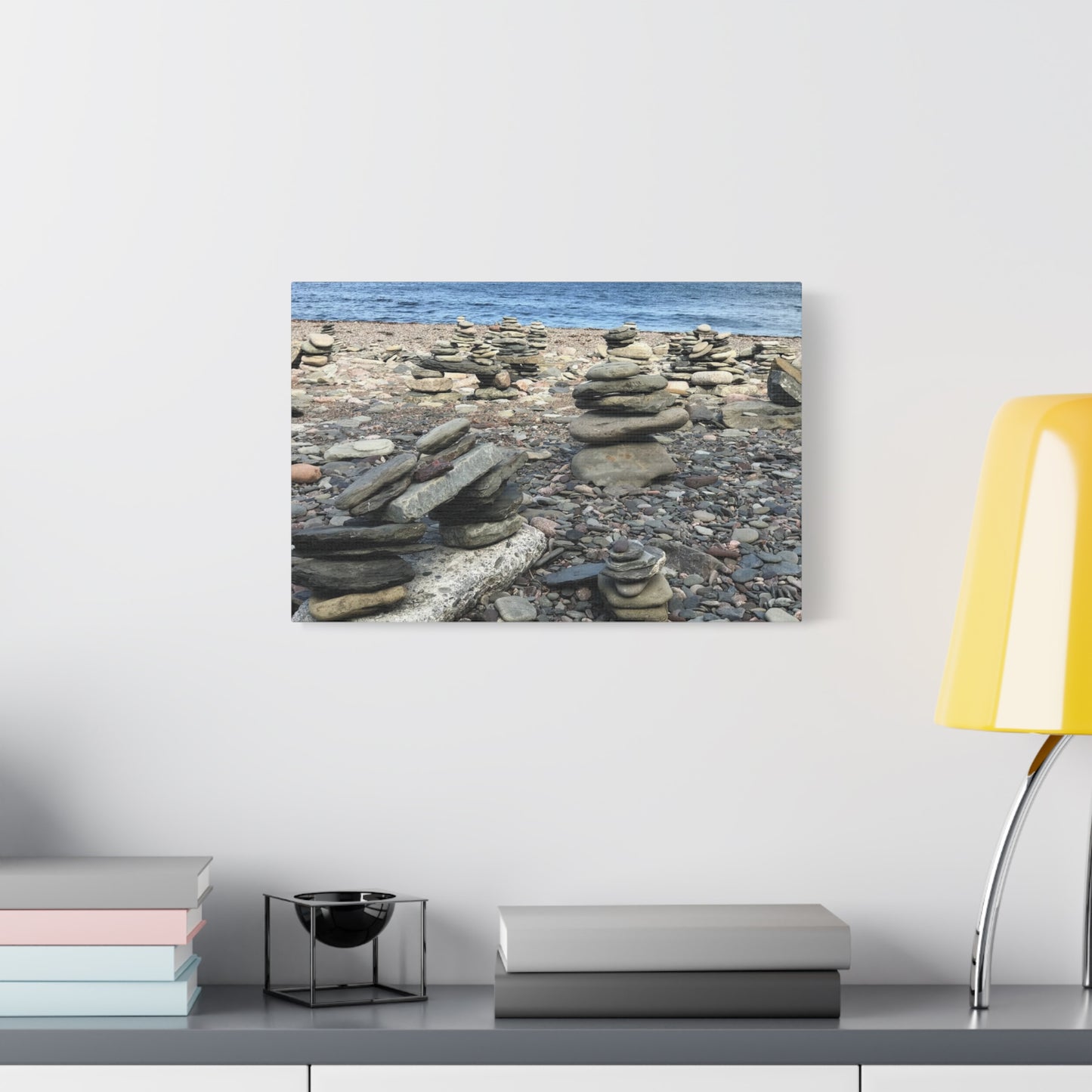 Tranquil Stone Stack Canvas Wall Art, Inspirational Home Decor, Serenity Gift, Nature Photography, Relaxing Living Room Art