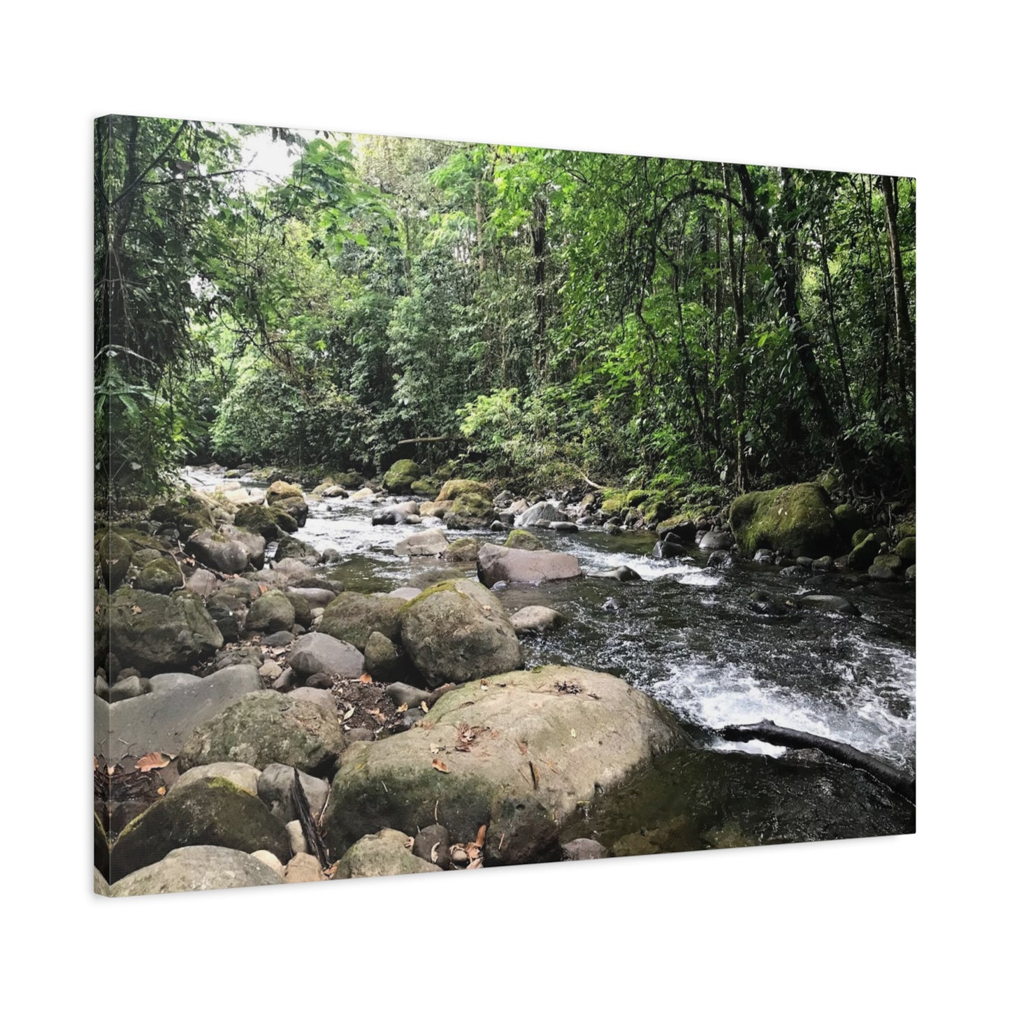Serene Nature Canvas Wall Art – Tranquil River Landscape, 1.25" Stretched Print