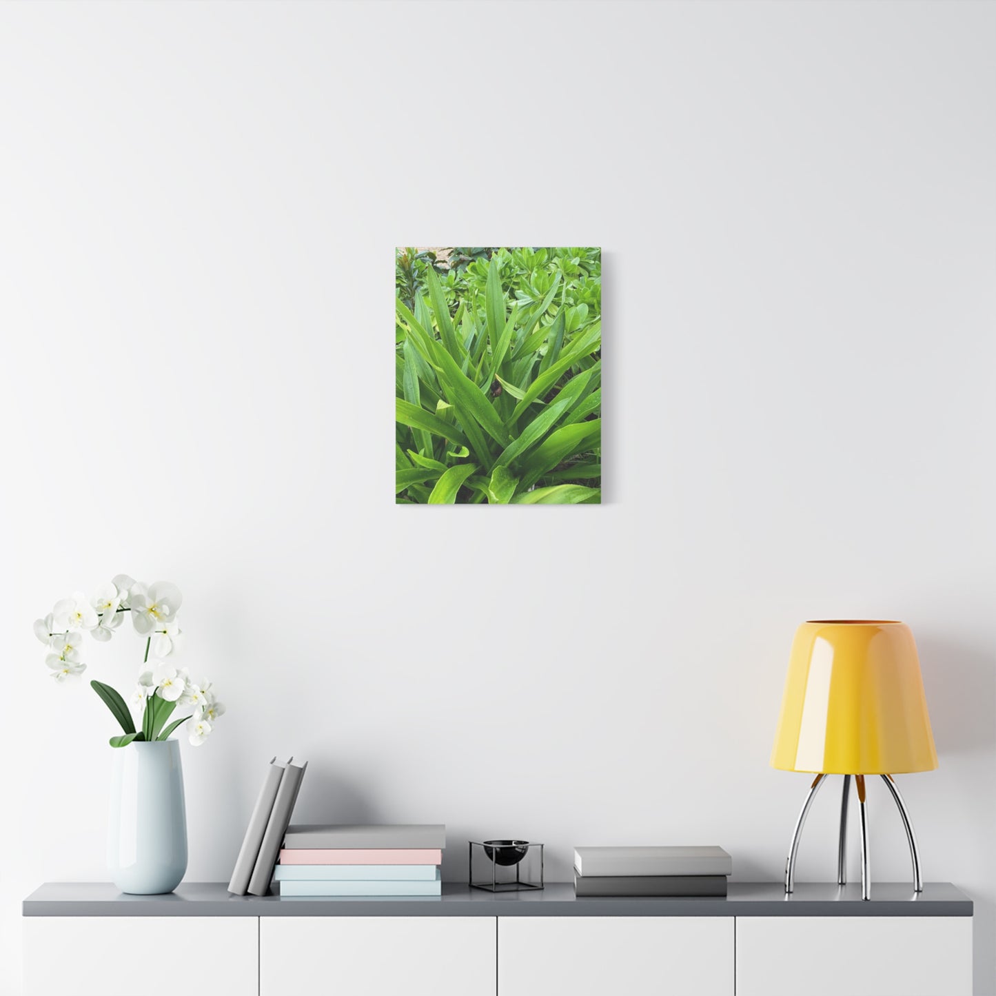 Nature-Inspired Matte Canvas Wall Art - Lush Greenery with snail