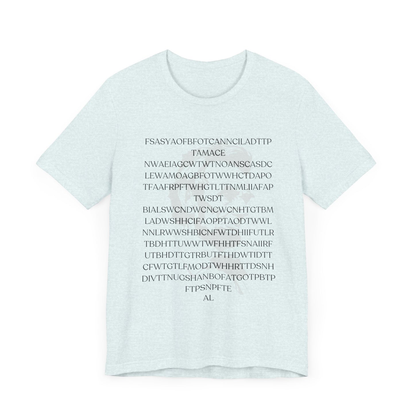 Lincoln's Gettysburg Address Unisex Jersey Short Sleeve Tee with Text Design