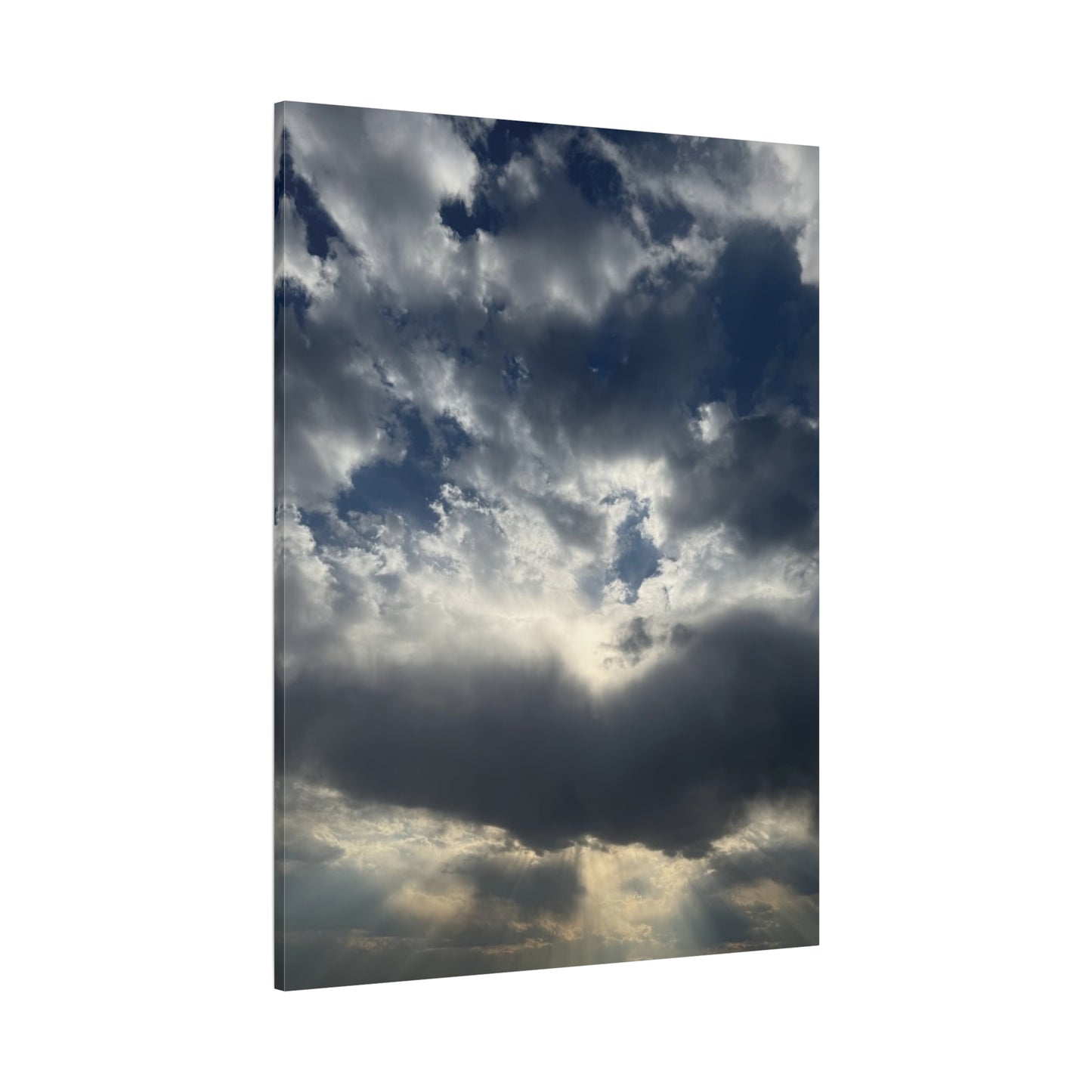 Cloudy Sky Canvas Art - Stretched Matte Wall Decor