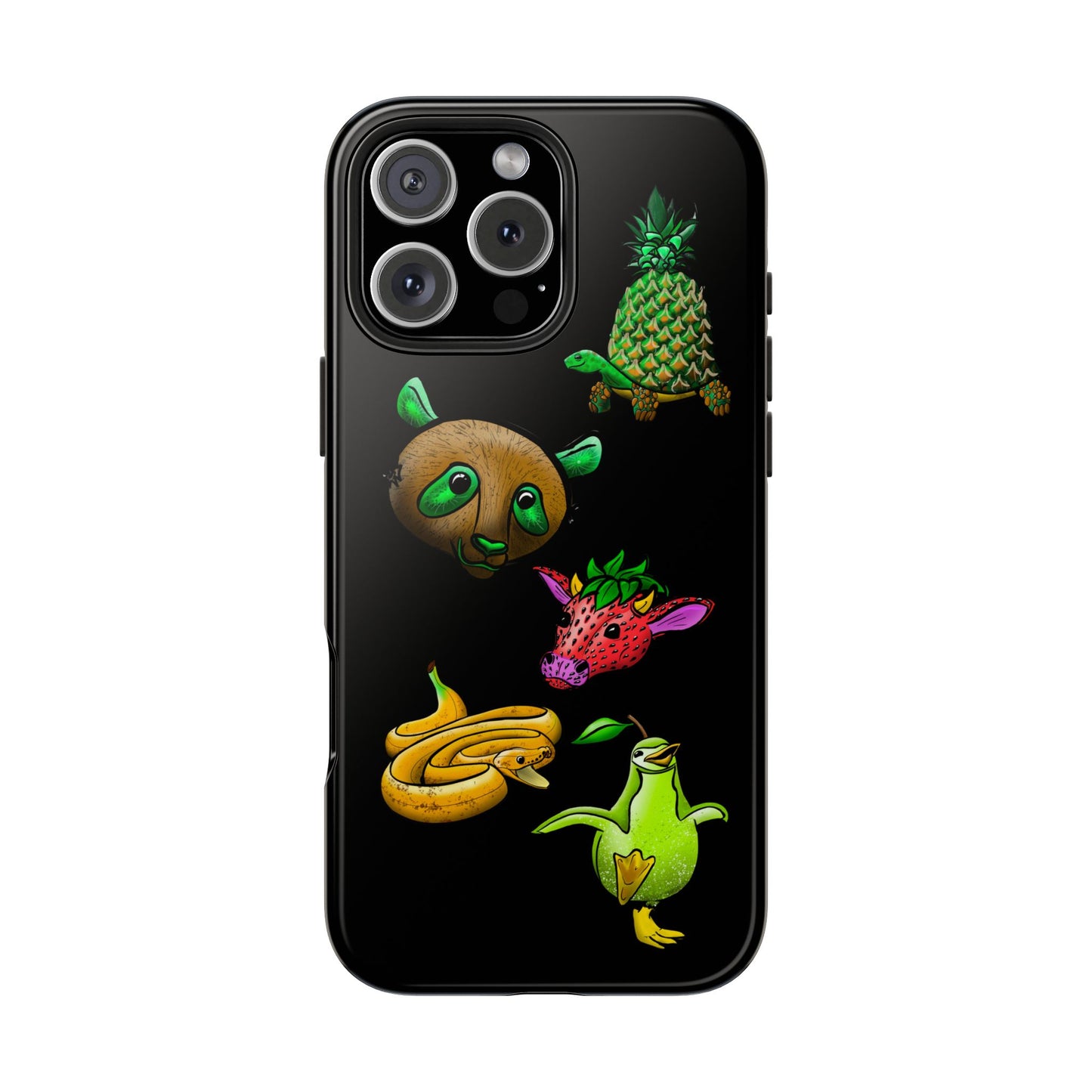 Colorful Animal Design Tough Phone Case - Unique Protection for Wildlife Lovers