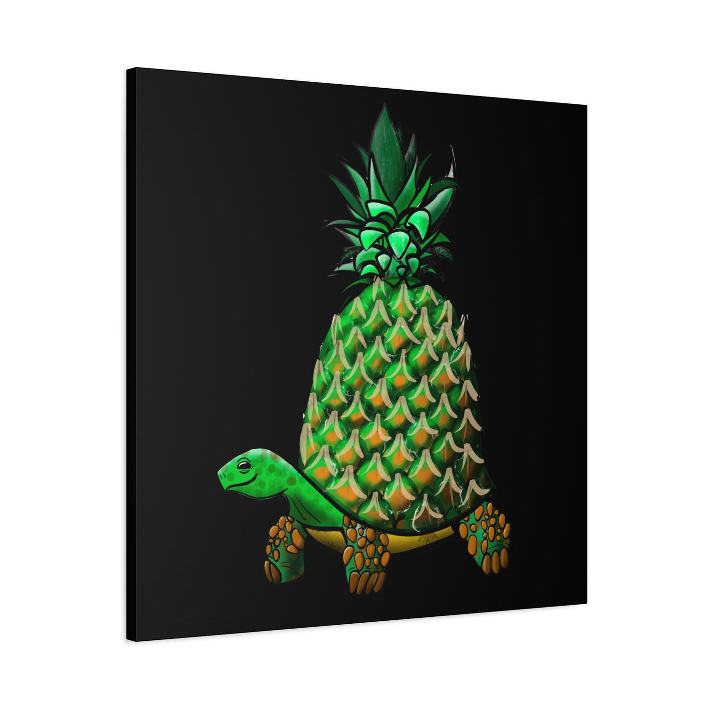 Tropical Turtle Canvas Art - Fun Pineapple Design for Home Décor