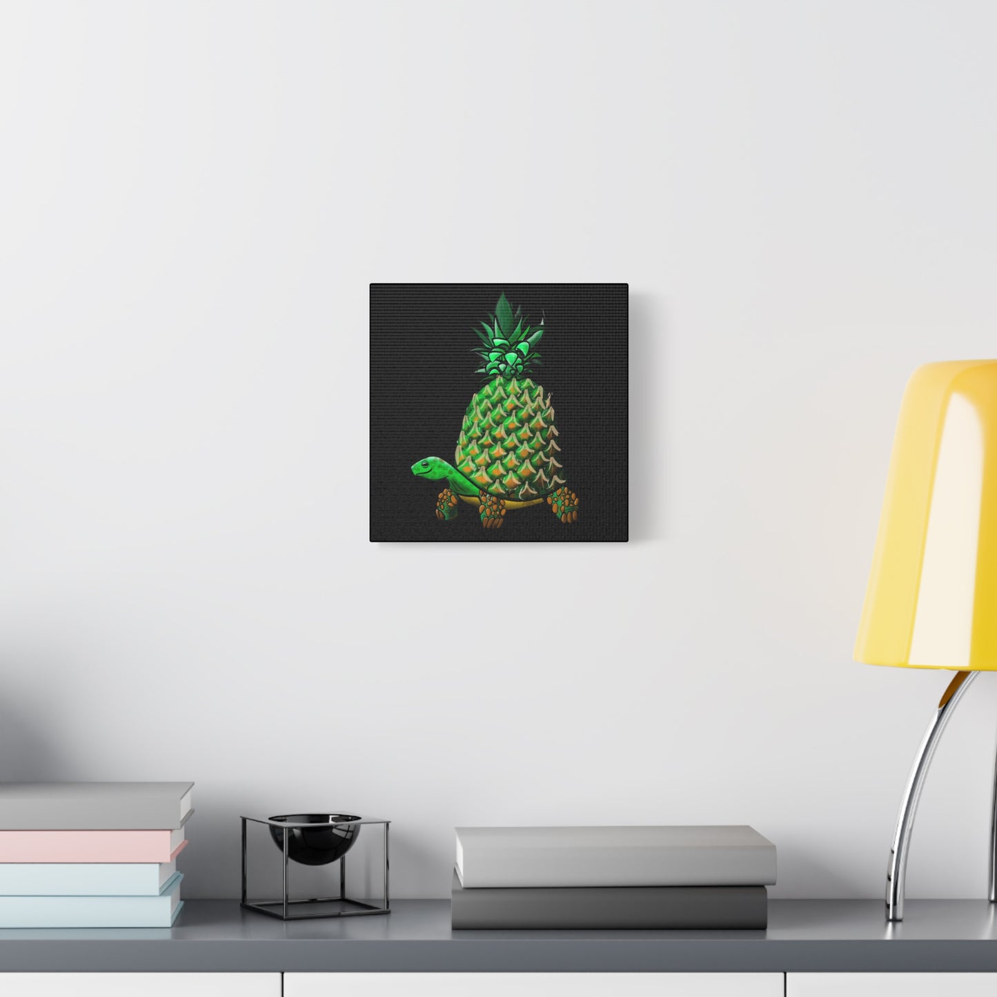 Tropical Turtle Canvas Art - Fun Pineapple Design for Home Décor