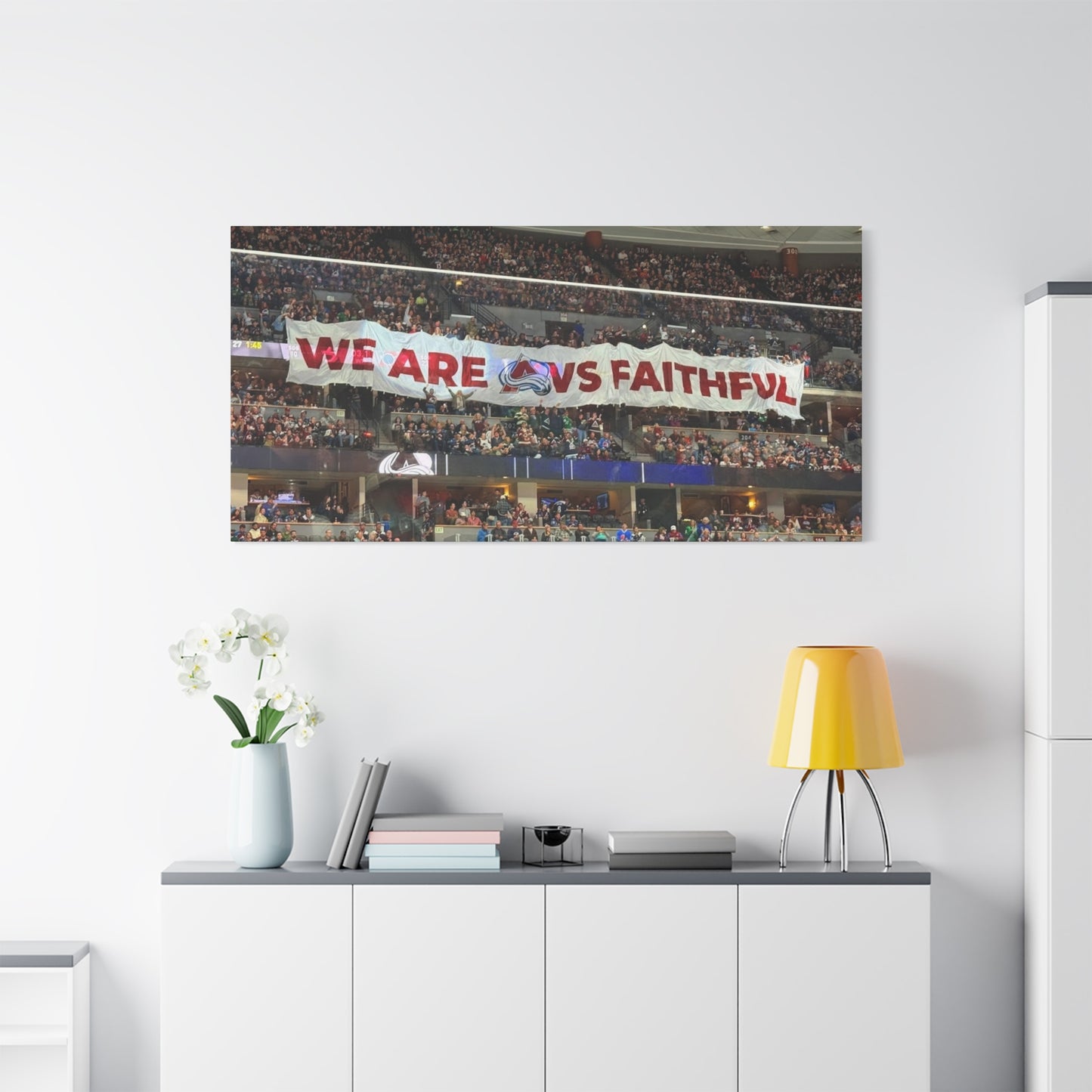 Stretched Canvas Wall Art - "We Are vs Faithful" - Colorado Avalanche - Ball Arena