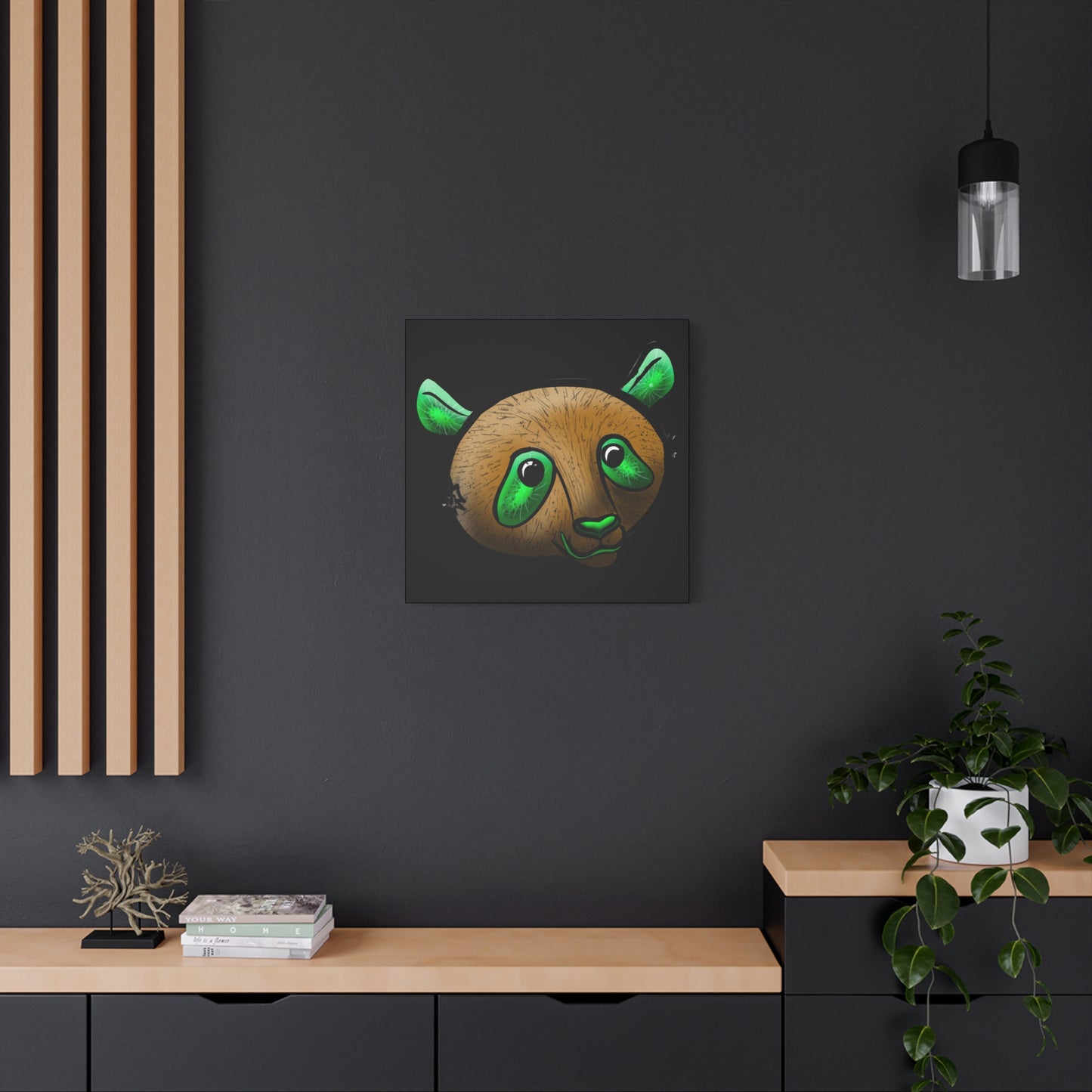 Whimsical Panda Wall Art - Vibrant Matte Canvas, 1.25 Inch