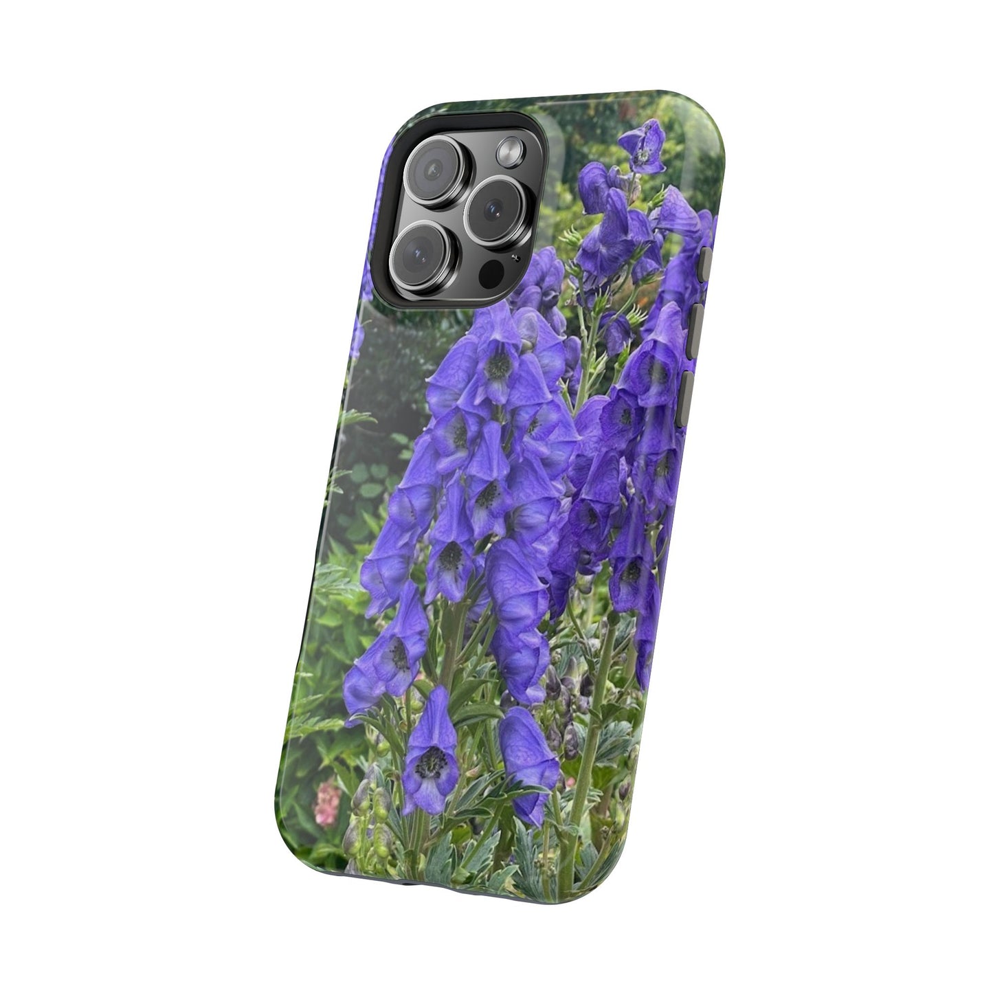 Floral Magnetic Tough Case - Vibrant Purple Flower Design for Resilience and Style