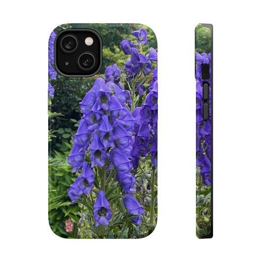 Floral Magnetic Tough Case - Vibrant Purple Flower Design for Resilience and Style