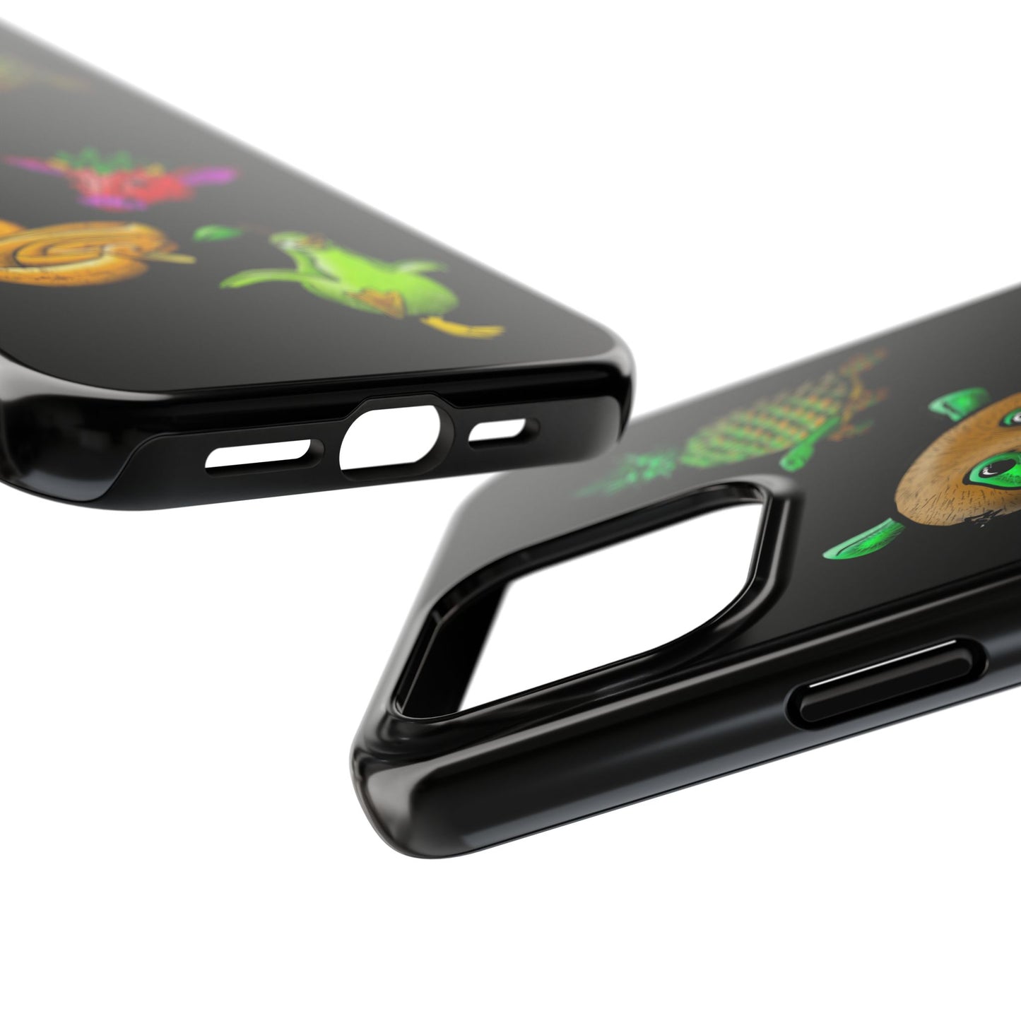Colorful Animal Design Tough Phone Case - Unique Protection for Wildlife Lovers