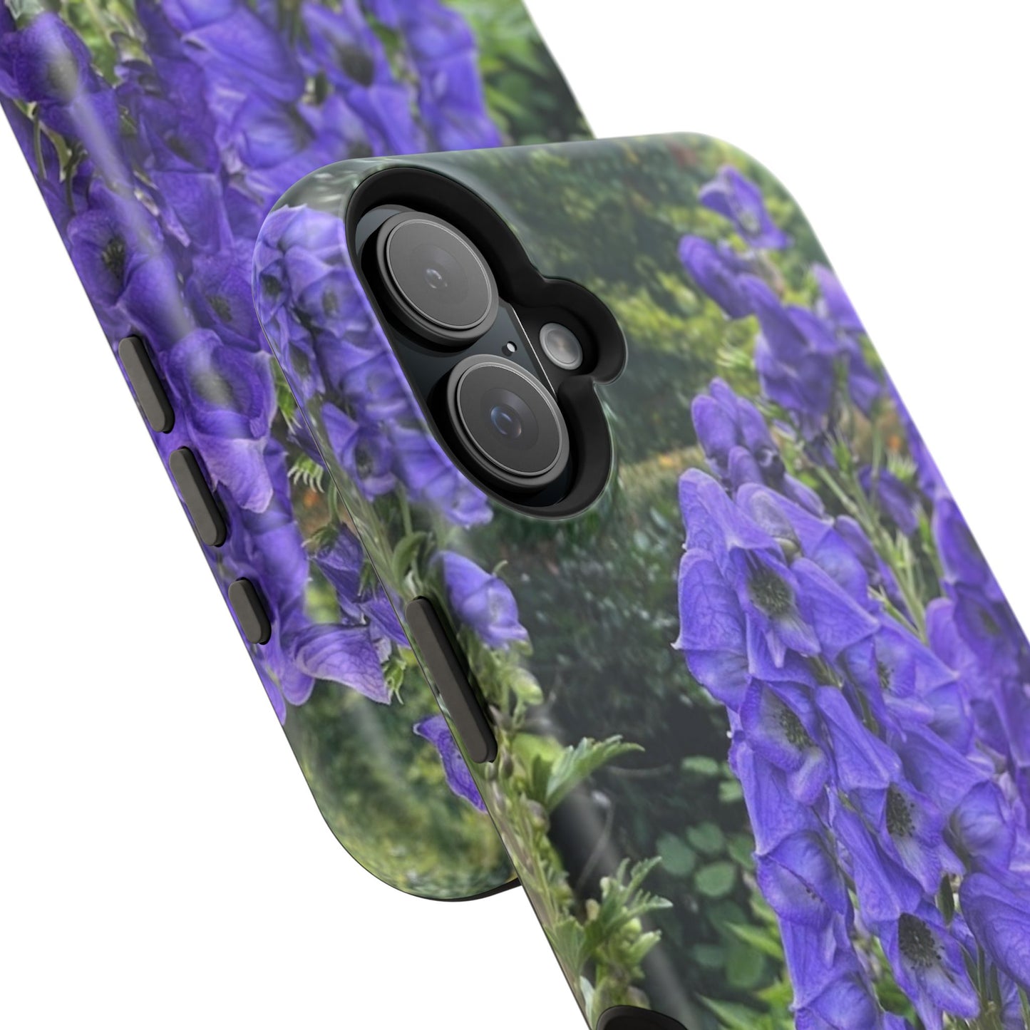 Floral Magnetic Tough Case - Vibrant Purple Flower Design for Resilience and Style