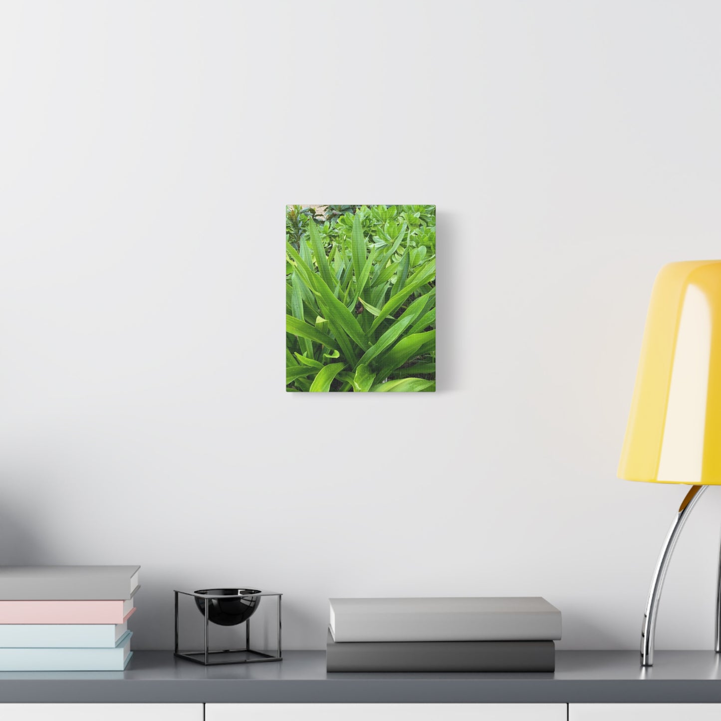 Nature-Inspired Matte Canvas Wall Art - Lush Greenery with snail