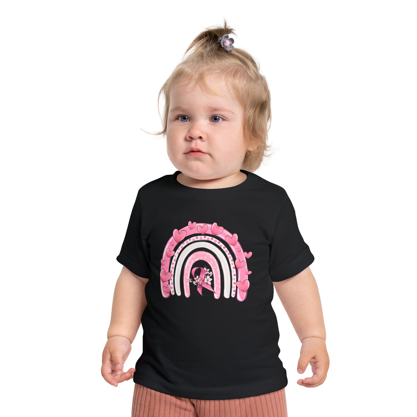 Breast Cancer Rainbow Baby Short Sleeve T-Shirt