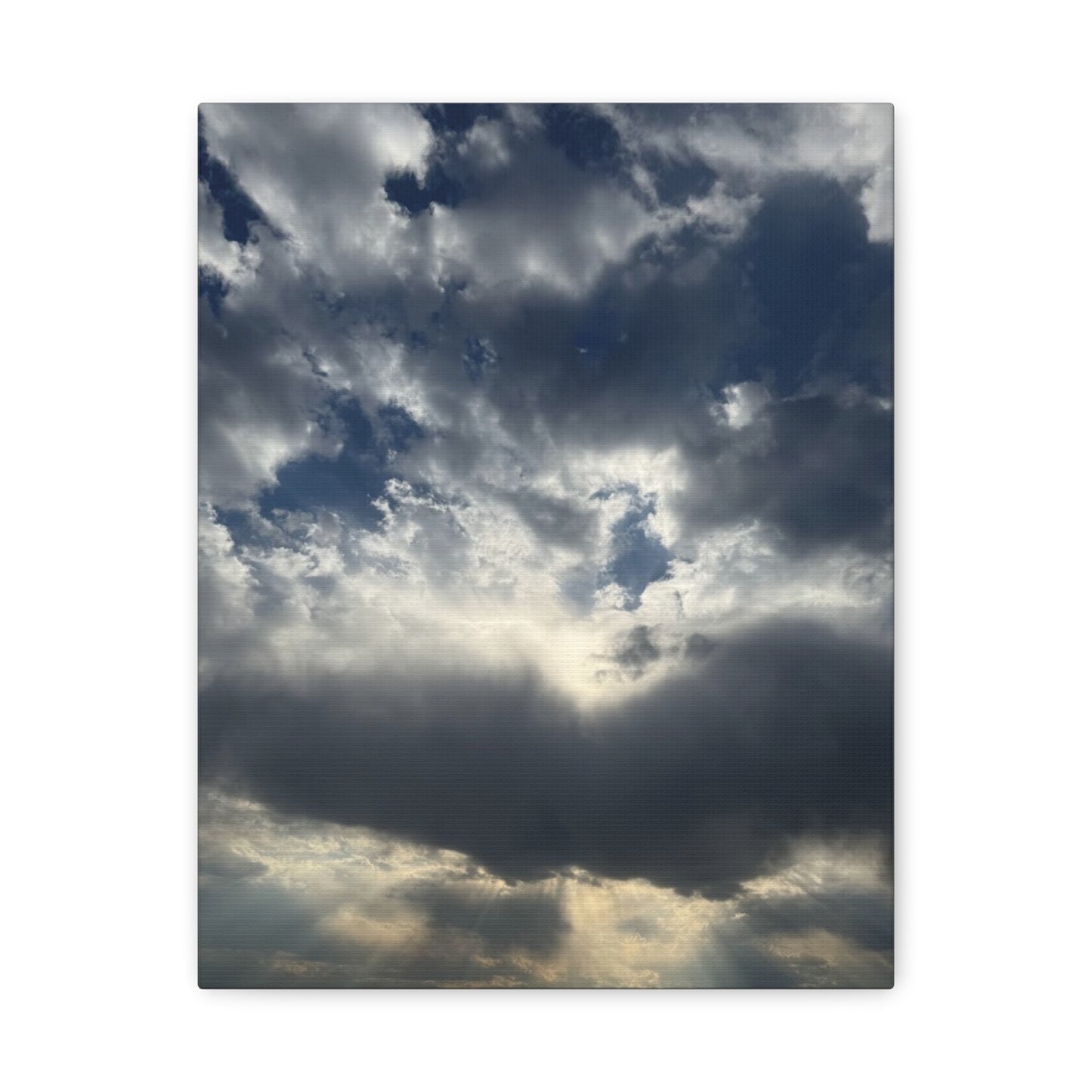 Cloudy Sky Canvas Art - Stretched Matte Wall Decor