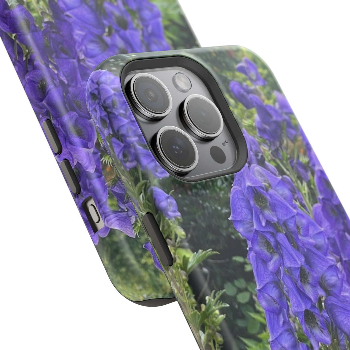 Floral Magnetic Tough Case - Vibrant Purple Flower Design for Resilience and Style