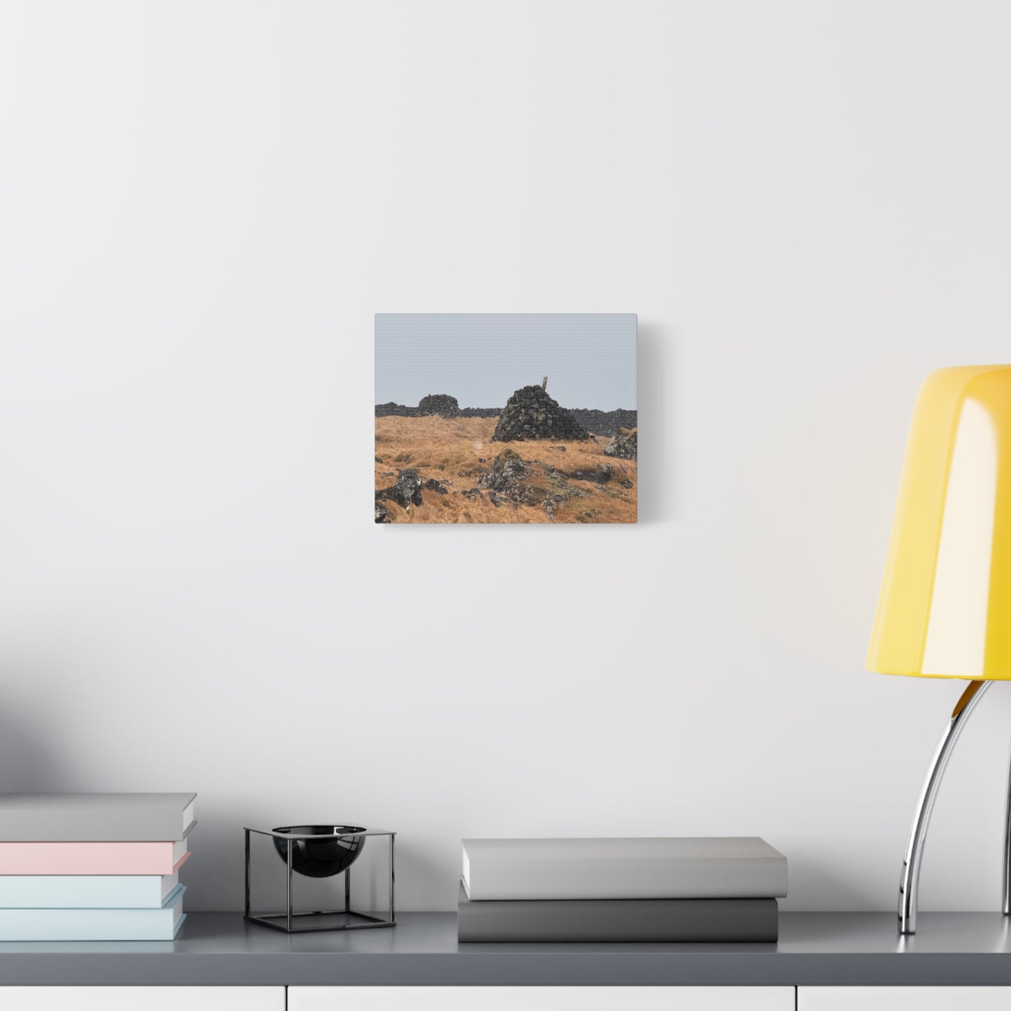 Nature-Inspired Stretched Canvas Art - Tranquil Rock Formation