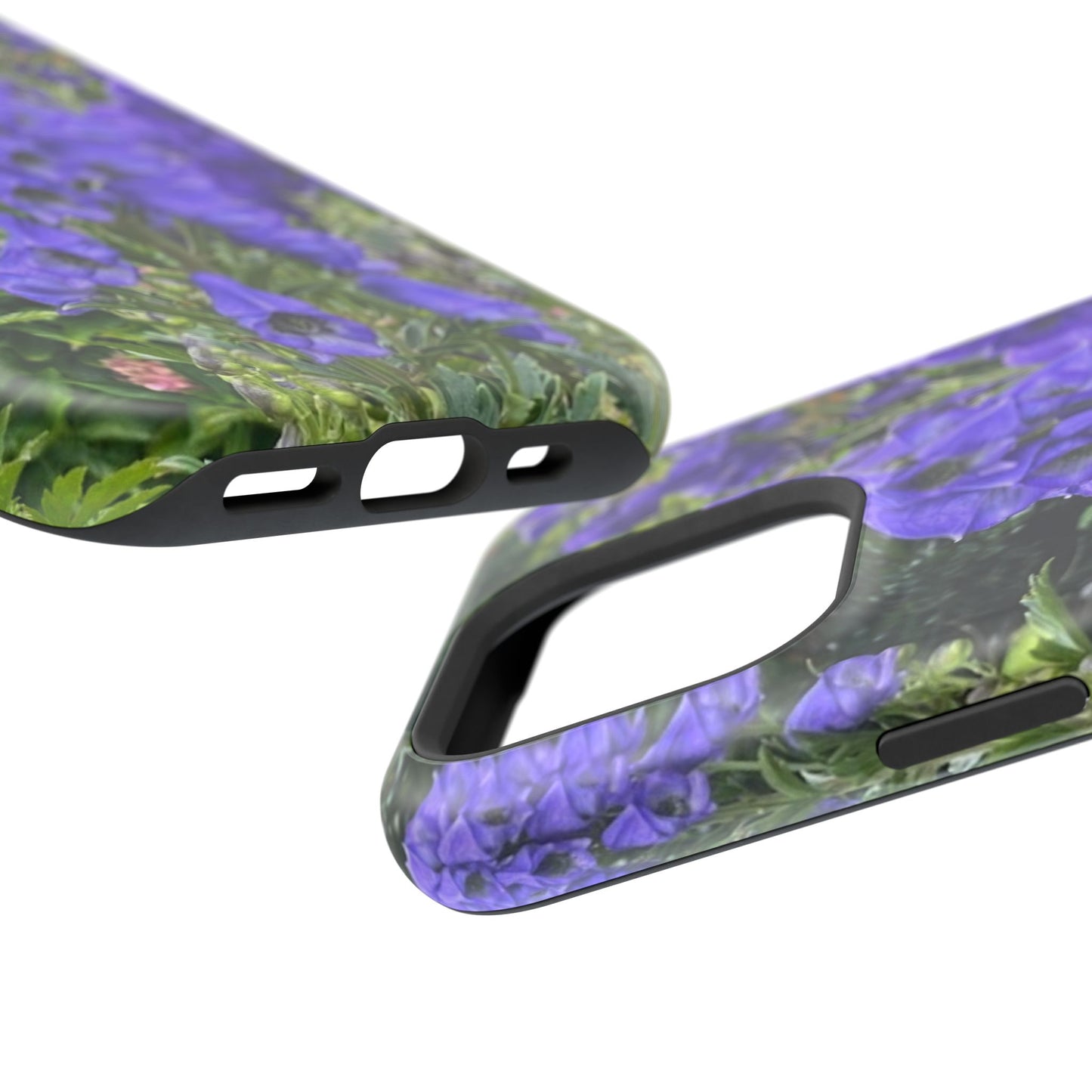 Floral Magnetic Tough Case - Vibrant Purple Flower Design for Resilience and Style