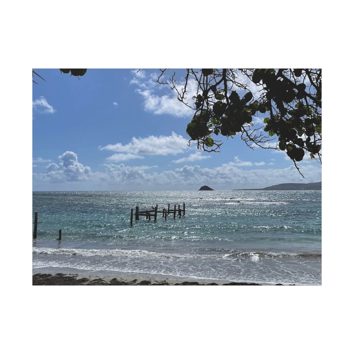 Coastal Serenity Canvas Art - 1.25" Stretched Wall Decor Nevis