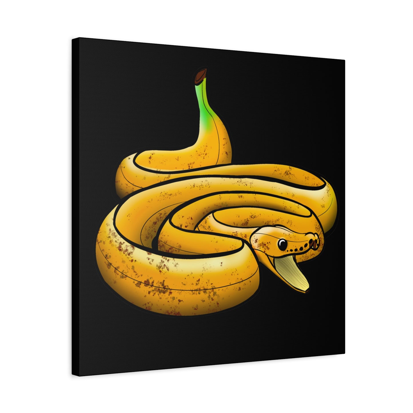 Funny Banana Snake Canvas Art - Quirky Home Decor for Animal Lovers