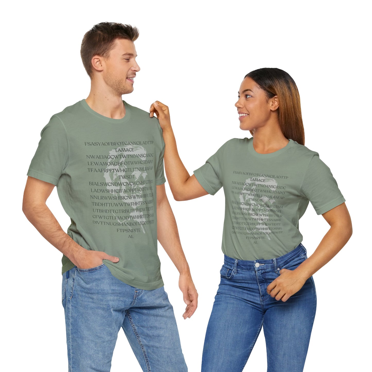 Lincoln's Gettysburg Address Unisex Jersey Short Sleeve Tee with Text Design