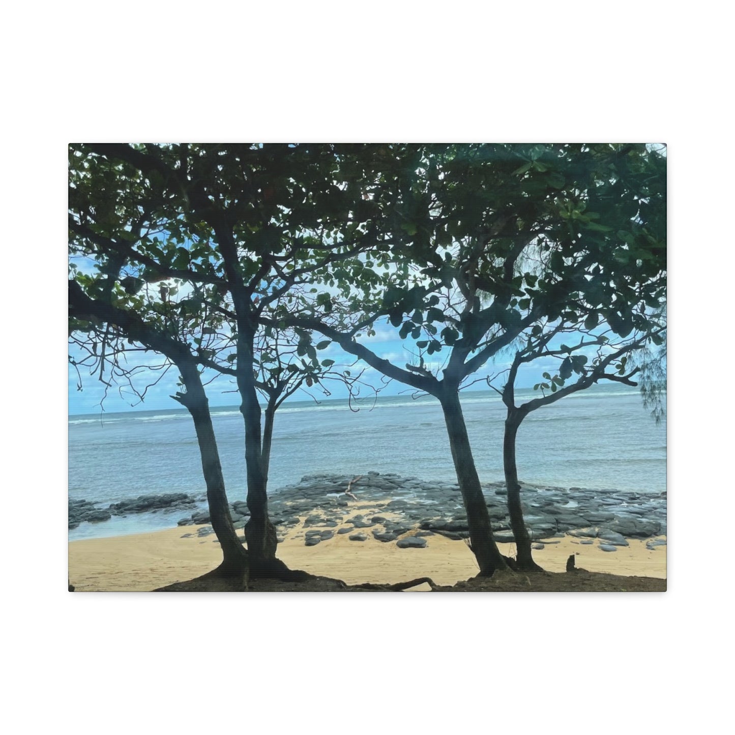 Serene Beach Landscape Canvas Print - Tranquil Coastal Wall Art