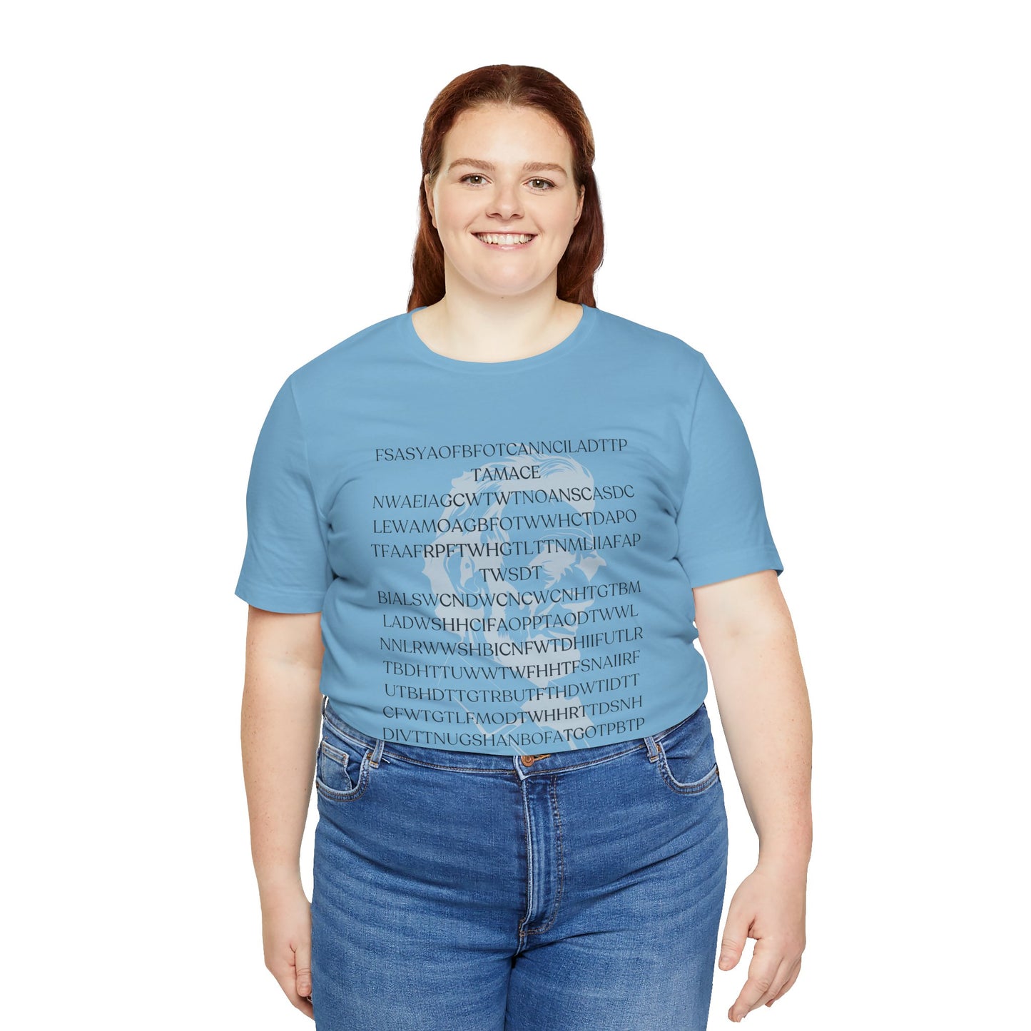 Lincoln's Gettysburg Address Unisex Jersey Short Sleeve Tee with Text Design