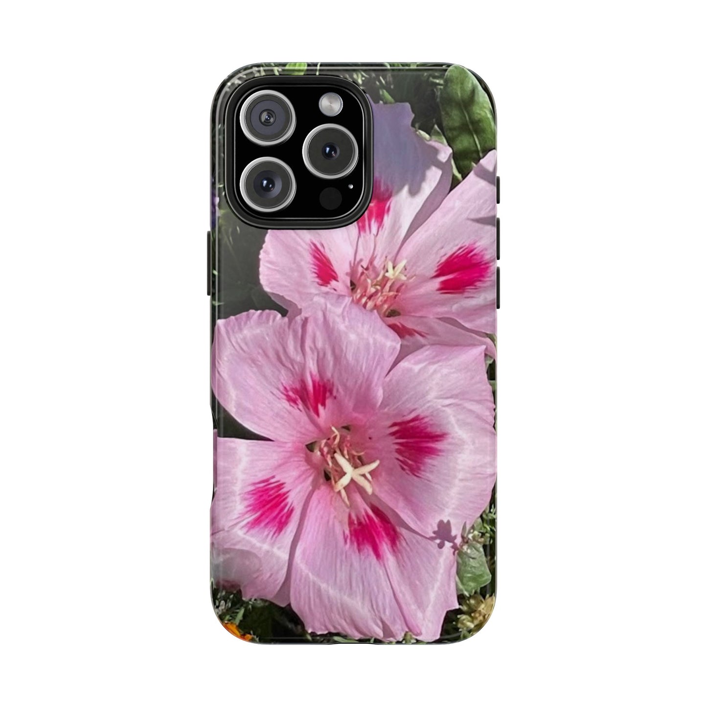 Vibrant Floral Tough Phone Case - Durable Protection with Stunning Pink Flowers