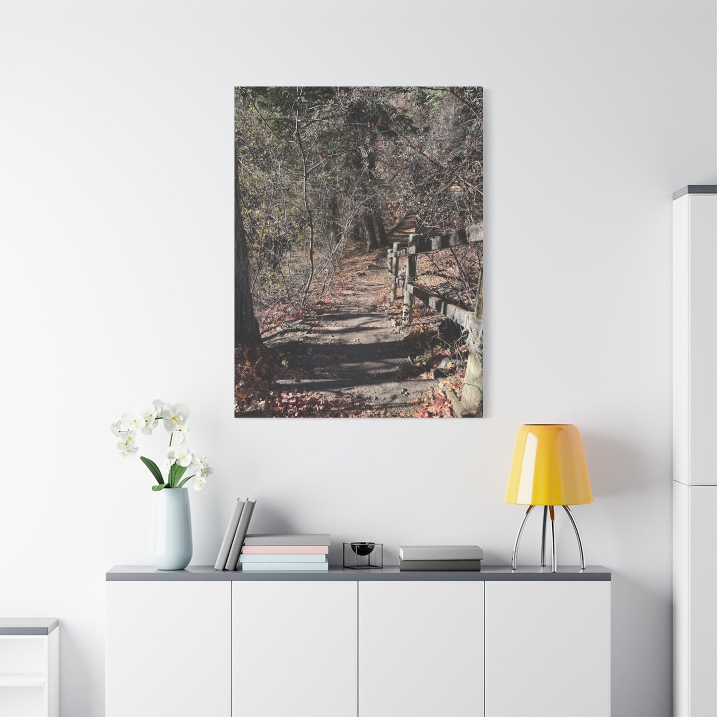 Nature Path Matte Canvas Wall Art - Tranquil Landscape Decor