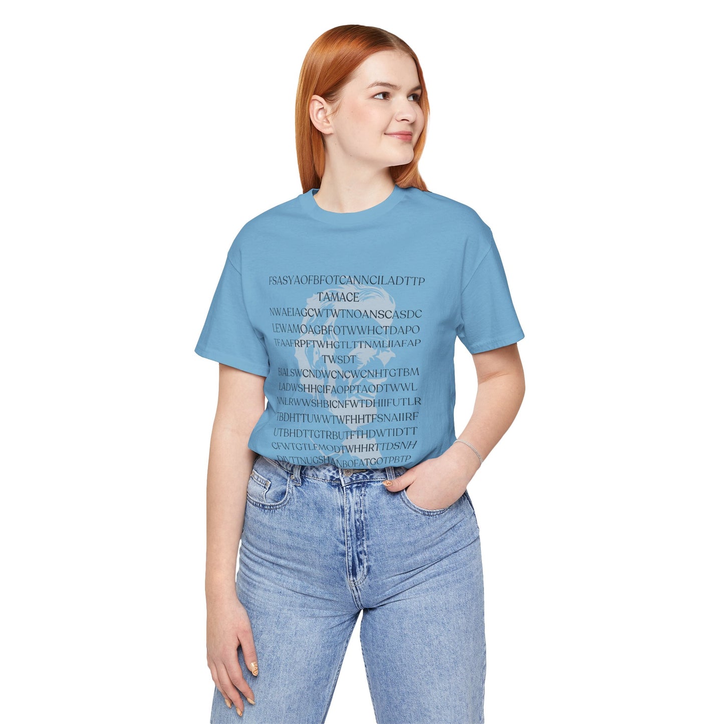 Lincoln's Gettysburg Address Unisex Jersey Short Sleeve Tee with Text Design