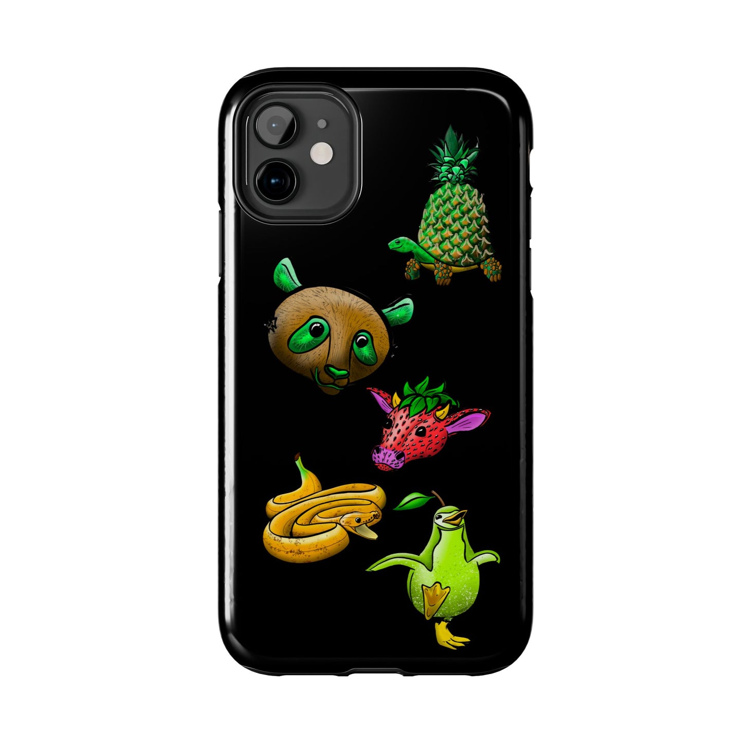 Colorful Animal Design Tough Phone Case - Unique Protection for Wildlife Lovers
