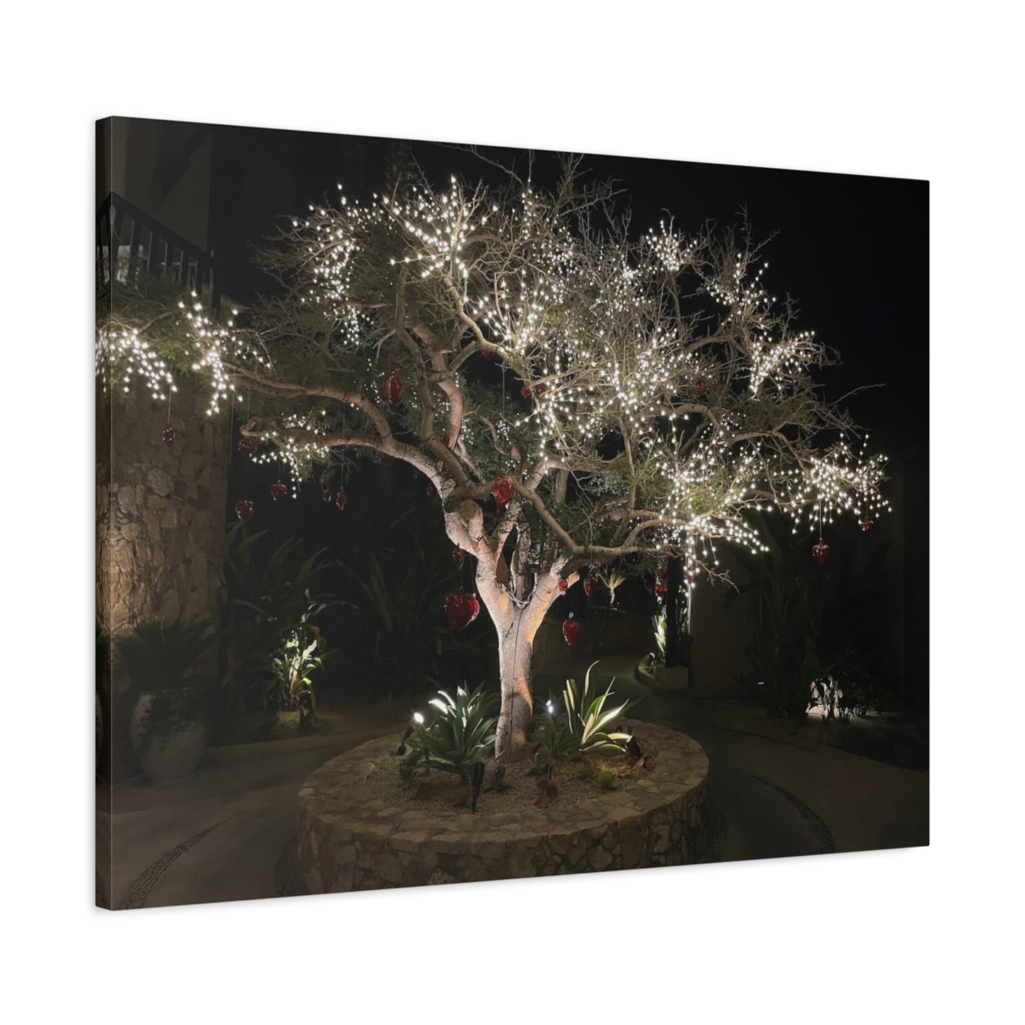 Holiday Canvas Art: Illuminated Tree Wall Decor