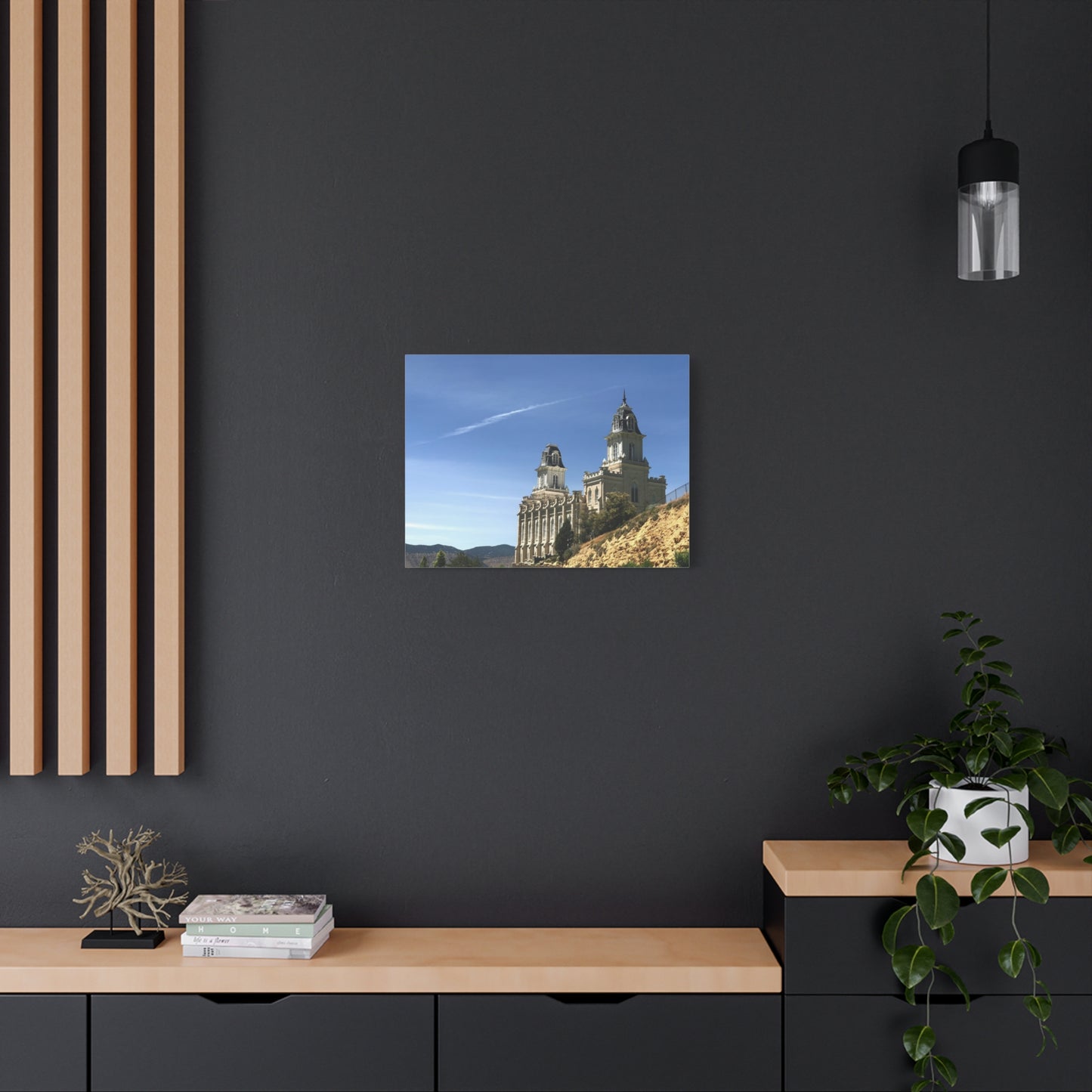Stretched Matte Canvas Print of Historic Architecture Manti Temple LDS