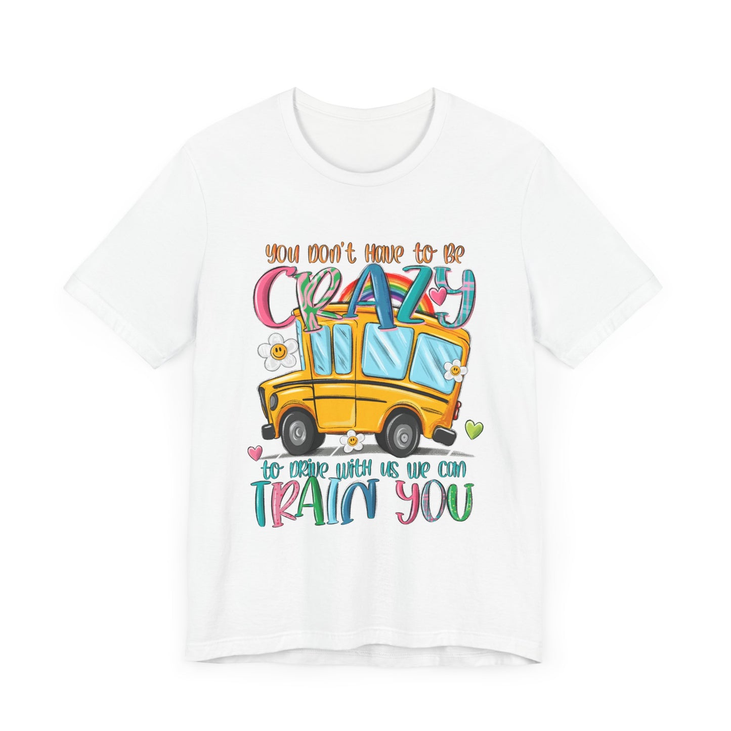 Crazy Train Unisex Jersey Tee - Fun & Whimsical Graphic T-Shirt for Bus Lovers