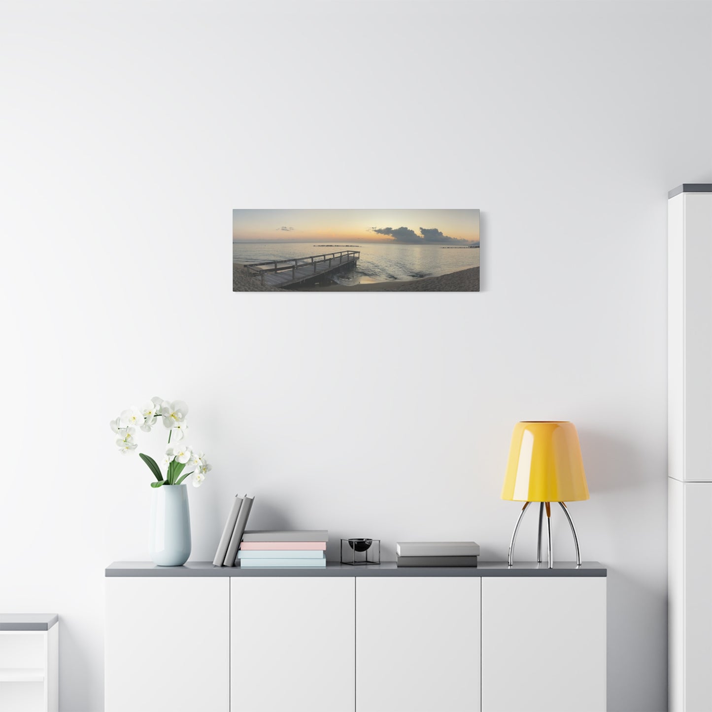 Serene Beach Sunset Canvas Wall Art